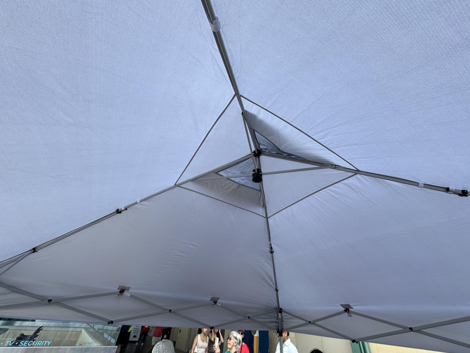 CROWN SHADES 10x10 Pop Up Canopy with 1 Side Wall - Beach Tent with One Push Setup - Outdoor Sun Shade for Events, Parties, Camping - Gazebo with STO-N-Go Cover Bag (White) customer photo 2