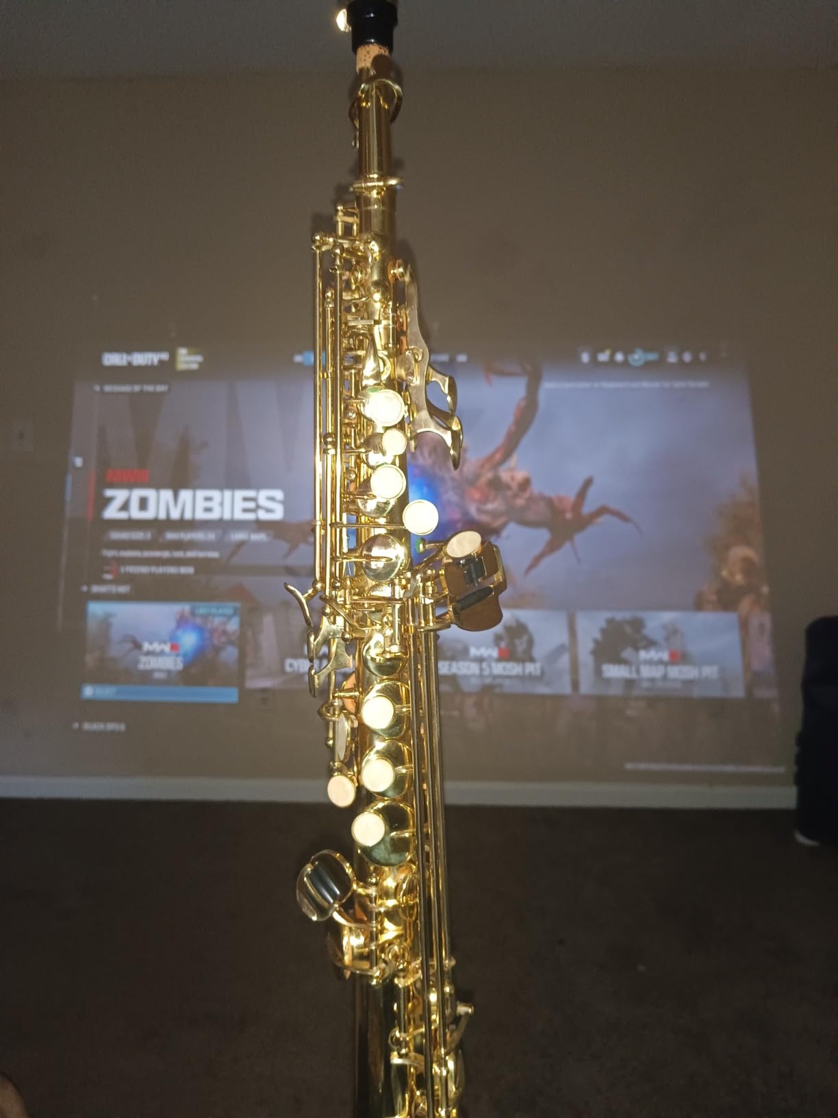 Soprano Saxophone SAX Bb Brass Lacquered Gold Body and Keys Woodwind Instruments (Gold) customer photo 1