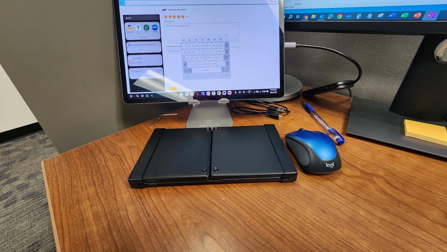 ProtoArc Foldable Bluetooth Keyboard, XK01 Full-Size Portable Wireless Keyboard for Travel, 105 Keys, Multi-Device Sync for iPad Tablet Smartphone Laptop PC Windows iOS Android, Black customer photo 2