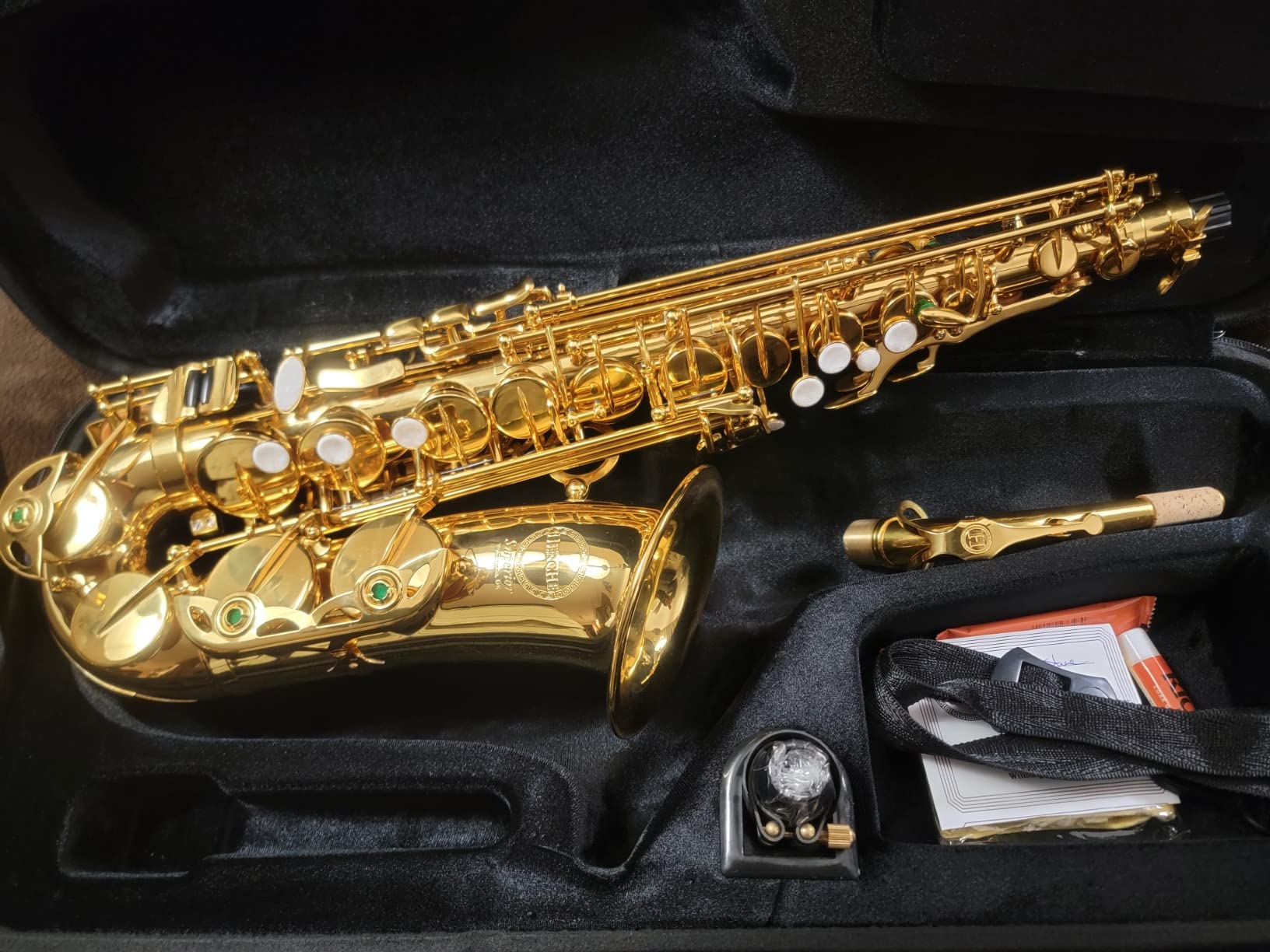 Saxophone Herche Superior Alto Saxophone X3 | Professional Instruments for All Levels | High F# Key | Educator Approved & Service Plan customer photo 1