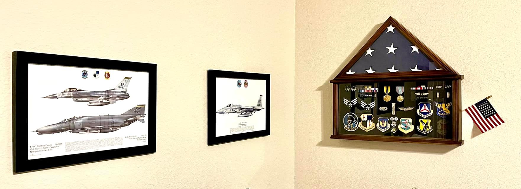 Solid Wood Flag Display Case Military Shadow Box Fit a Folded 3'x5' Flag for Army Navy Air Force Veteran Flag American Military Flag Display Case with Certificate Holder, Mahogany customer photo 2