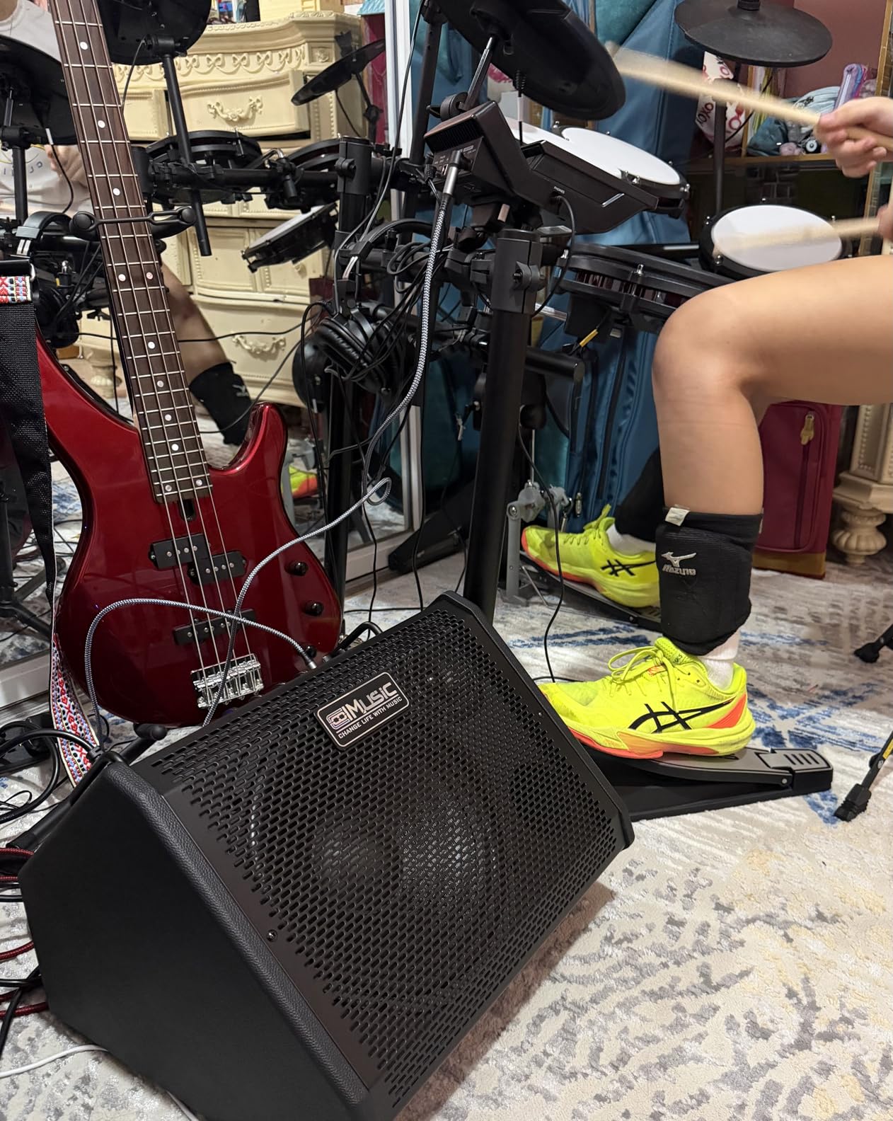 Coolmusic Electric Drum AMP 80-Watt Electronic Drum Amplifier DM80 Keyboard Speaker with Bluetooth, with 3-Year Warranty customer photo 1