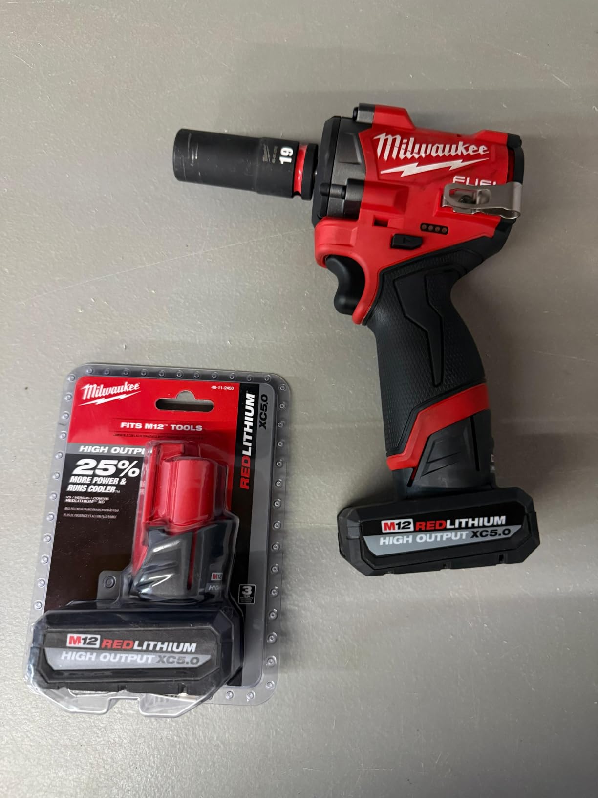 Milwaukee 48-11-2450 12V Lithium-Ion High Output 5Ah Battery 2 Pack customer photo 1