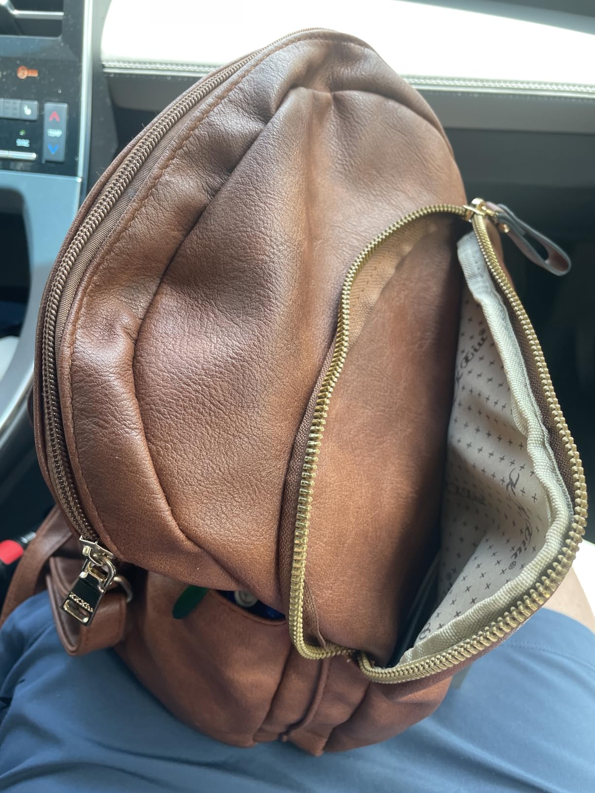 KKXIU Trendy Leather Backpack Purse for Women and Ladies Shoulder Travel Daypacks Bags (A-Black) customer photo 1