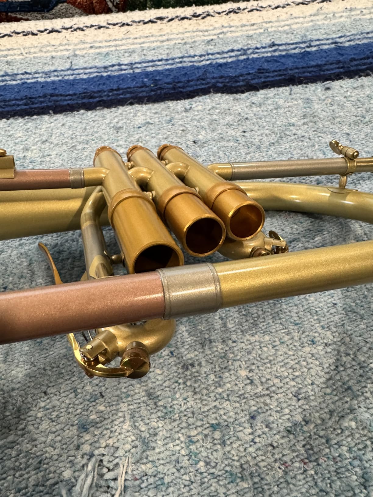 SFH-8336 flugelhorn with 3rd valve trigger rose brass leadpipe nickel silver outer slides yellow brass Bell Lacquer finish customer photo 2