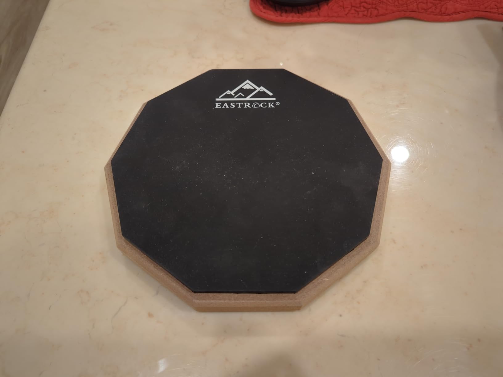 EASTROCK Practice Drum Pad, 8 Inches Double Sided Silent Drum Pad, Silicone Dumb Drum for Beginners, Black customer photo 2