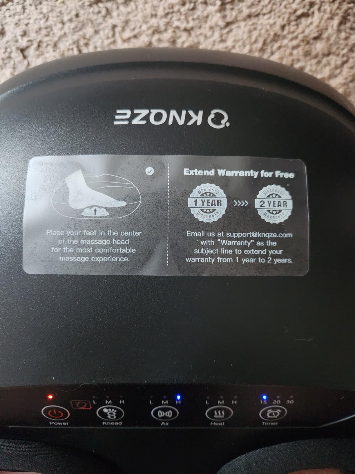 KNQZE Shiatsu Foot Massager with Heat, Compression, Deep Kneading Foot Massage for Plantar Fasciitis Relief, Remote Control, Multi Massage Modes, Auto Shut-Off Timer, FSA Eligible, Gifts for Women Men customer photo 2