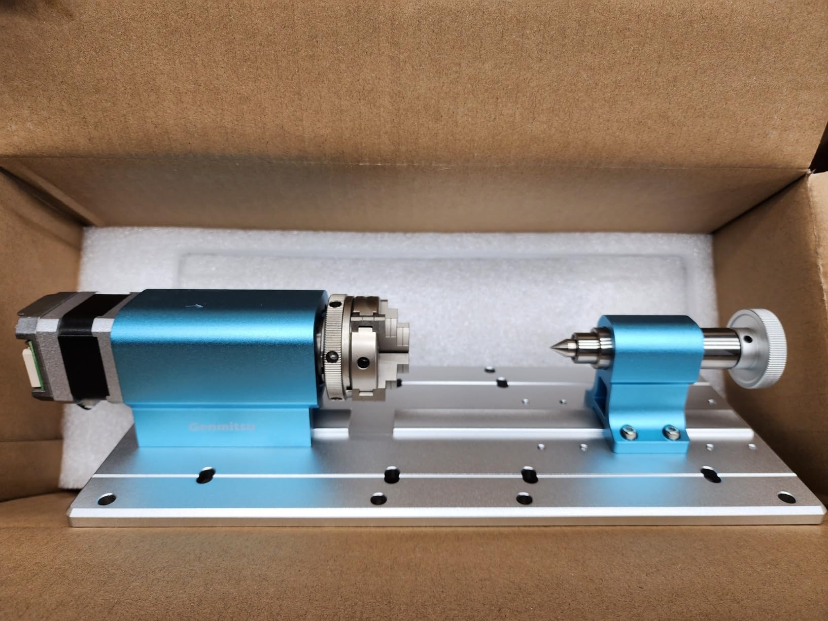 Genmitsu 4th Axis Rotary Module for 4040 and 3030 Series CNC Machines with Planetary Geared Stepper Motor, 4 Jaw Chuck, Clamped Range 10-200mm customer photo 1