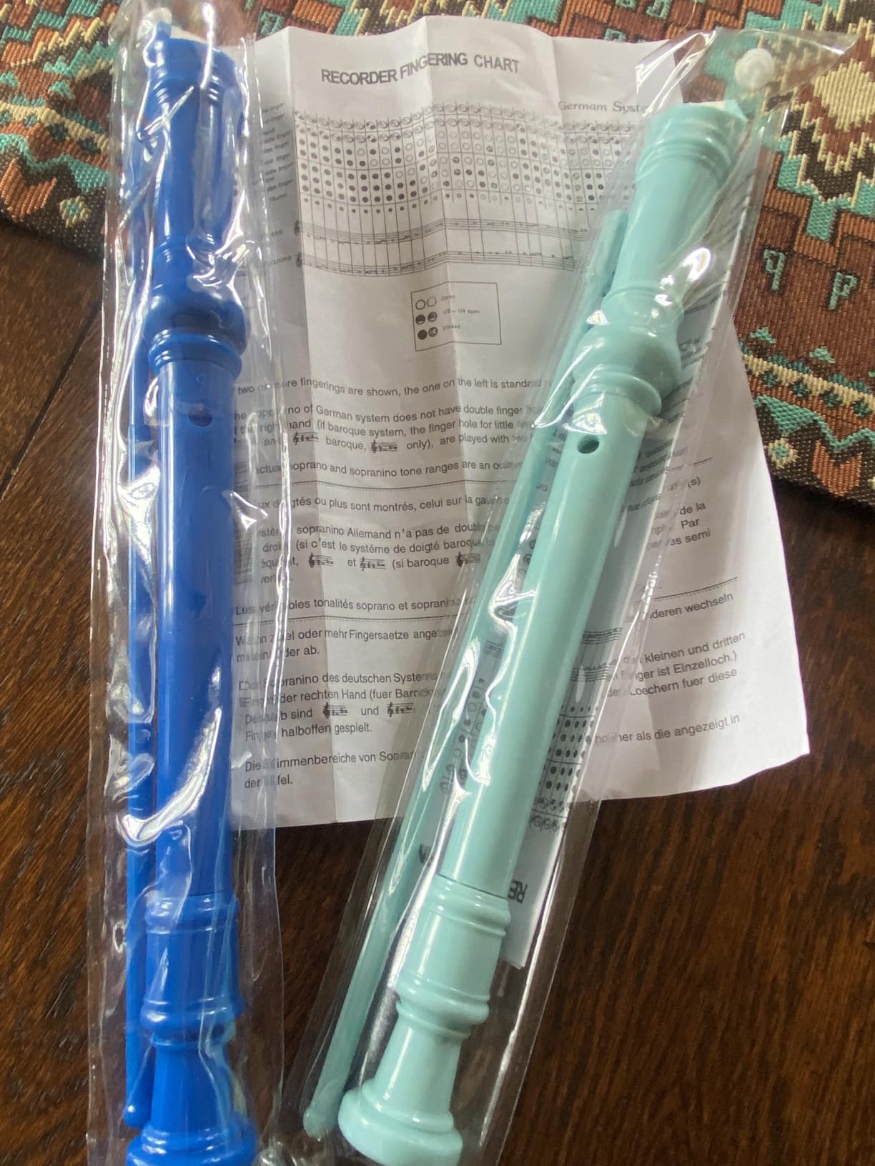 SWAN Soprano Recorder Instrument for Beginners in School - German Fingering 8 Hole Flute 3pcs ABS Descant Recorders with Cleaning Rod and Fingering Chart customer photo 1