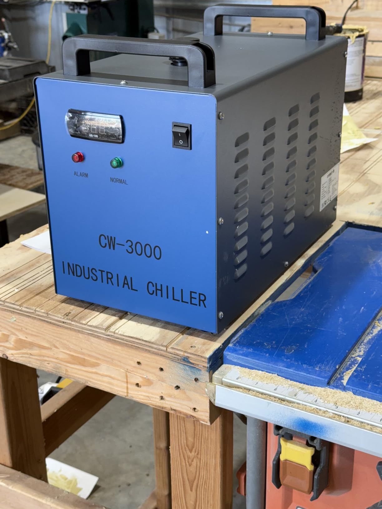 OMTECH 9L Industrial Water Chiller 2.6gpm CW-3000 Water Cooler for 40W K40 CO2 Laser Engraving & Cutting Machines, Water Cooling System Radiates 50W of Heat per Degree C customer photo 2