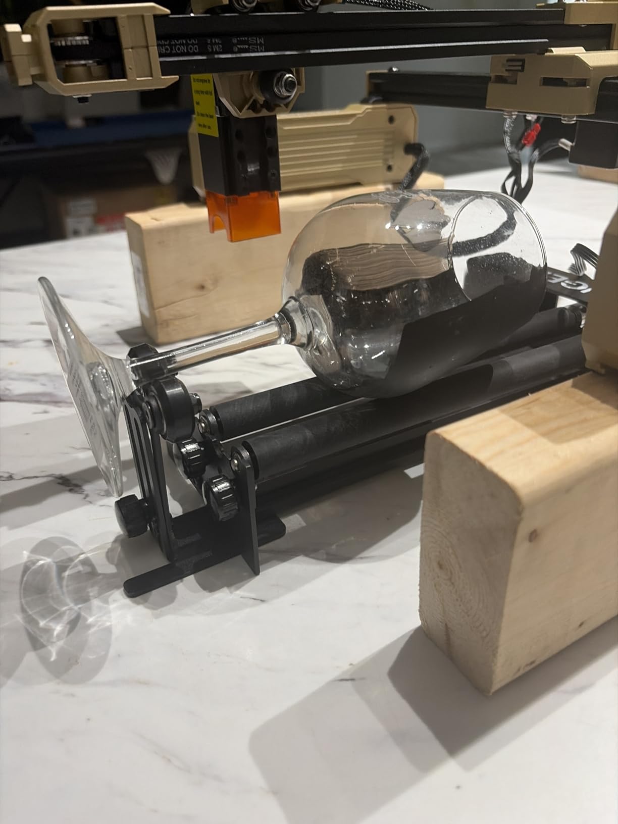 Longer Laser Engraver Rotary Roller with Bracket, Y-Axis Rotary Roller 360° Rotation for Laser Engraver Engraving Cylindrical Objects Tumblers Cans Cups Bottles, Compatible with 99% of Laser Engraver customer photo 1
