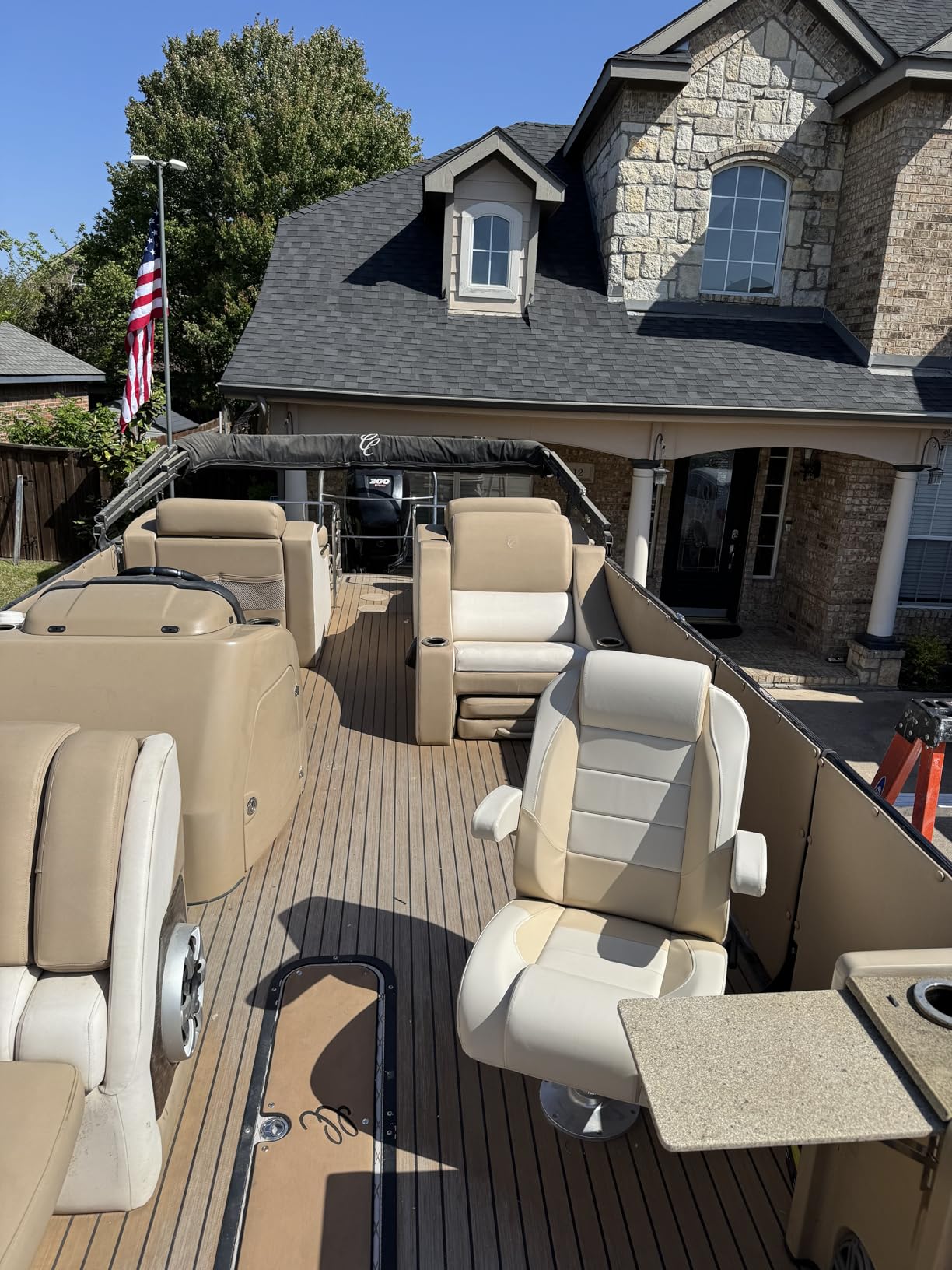 NORTHCAPTAIN Premium Pontoon Captain's Chair High Back Reclining Pontoon Bucket Boat Seat with Armrests and Adjustable Headrest customer photo 2