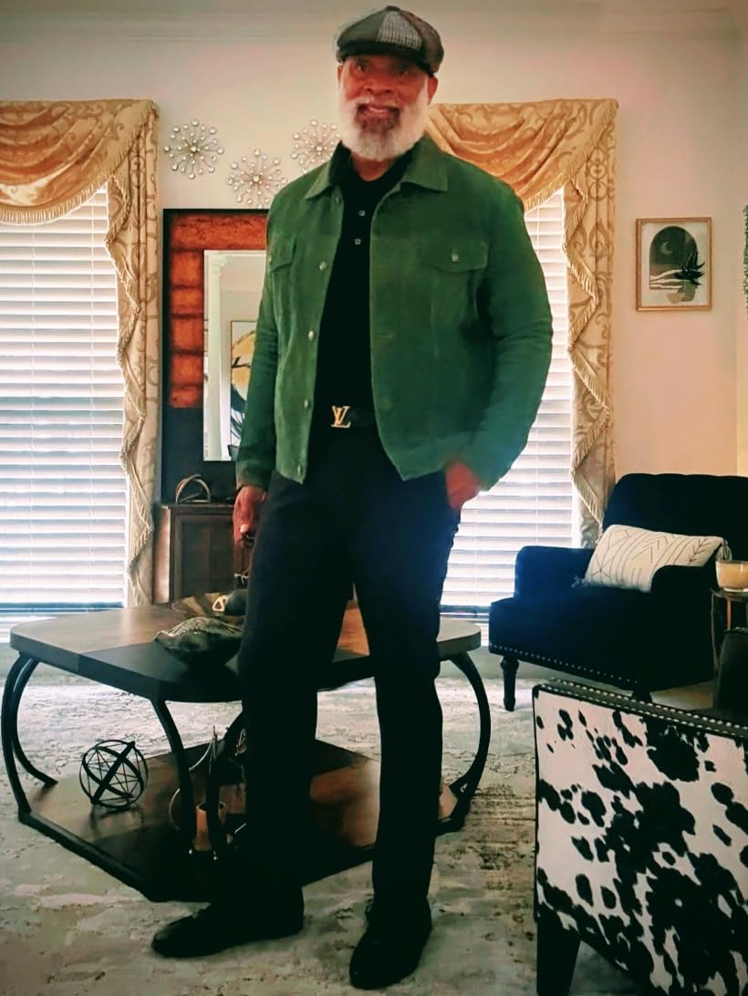 LP-FACON Mens Trucker Suede Leather Jacket - Western Style Cowboy Jacket Collection customer photo 1