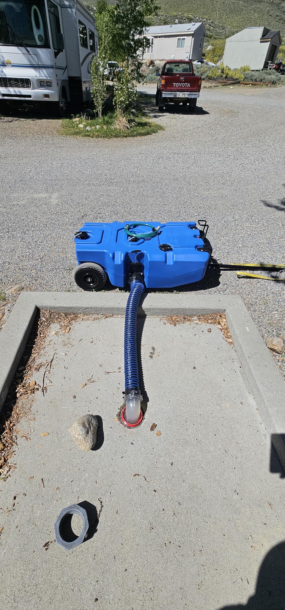 RecPro RV Portable Waste Tank | 36 Gallon | Blue | No-Flat Tires customer photo 2