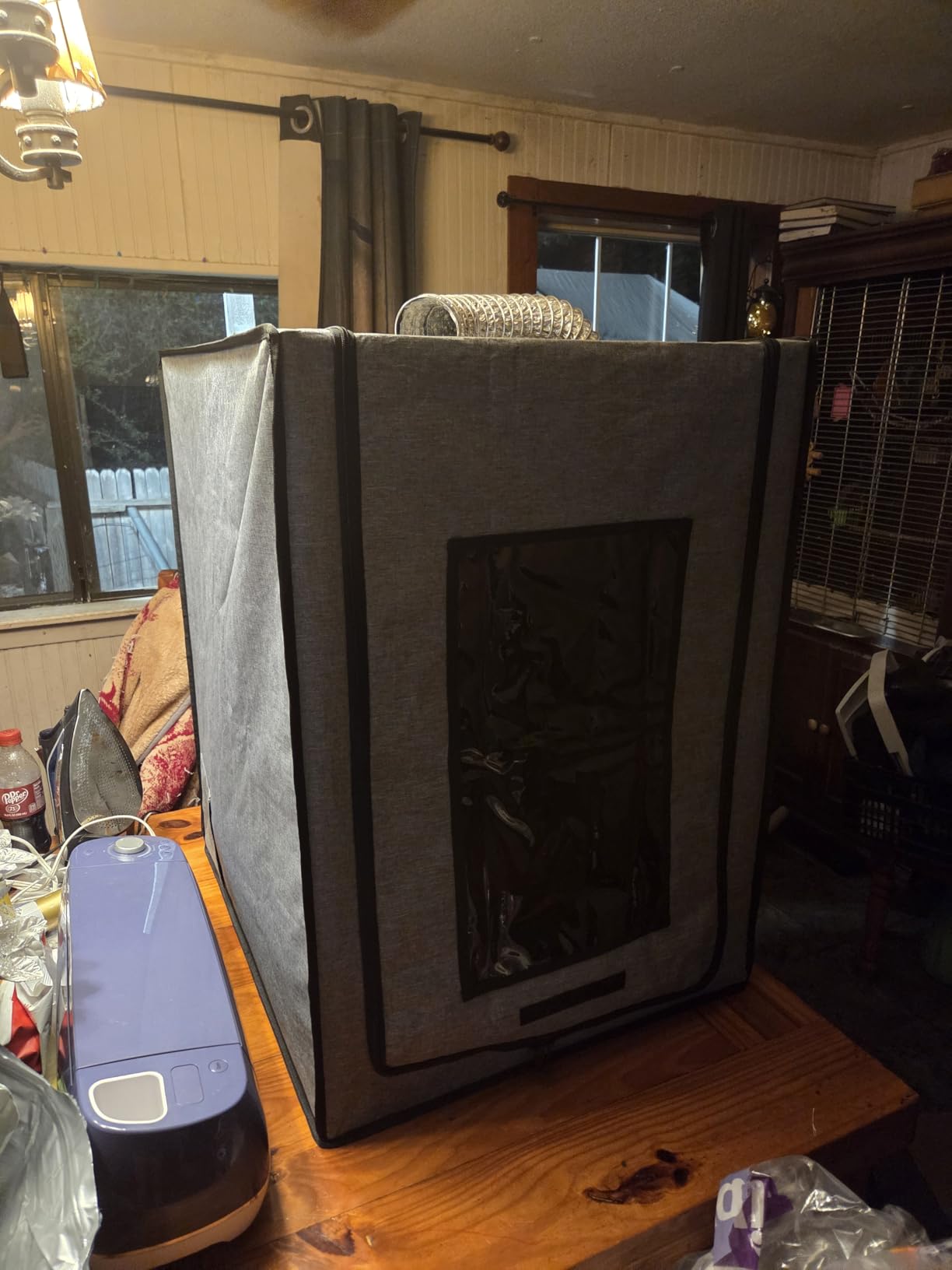 Multifunctional 3D Printer Enclosure w/Adjustable Ventilation Kit Eliminate Odors Tent Cover Compatible with Anycubic Photon Mono, Elegoo Saturn/Mars 3/4 & Creality Halot Series Resin 3D Printer customer photo 2