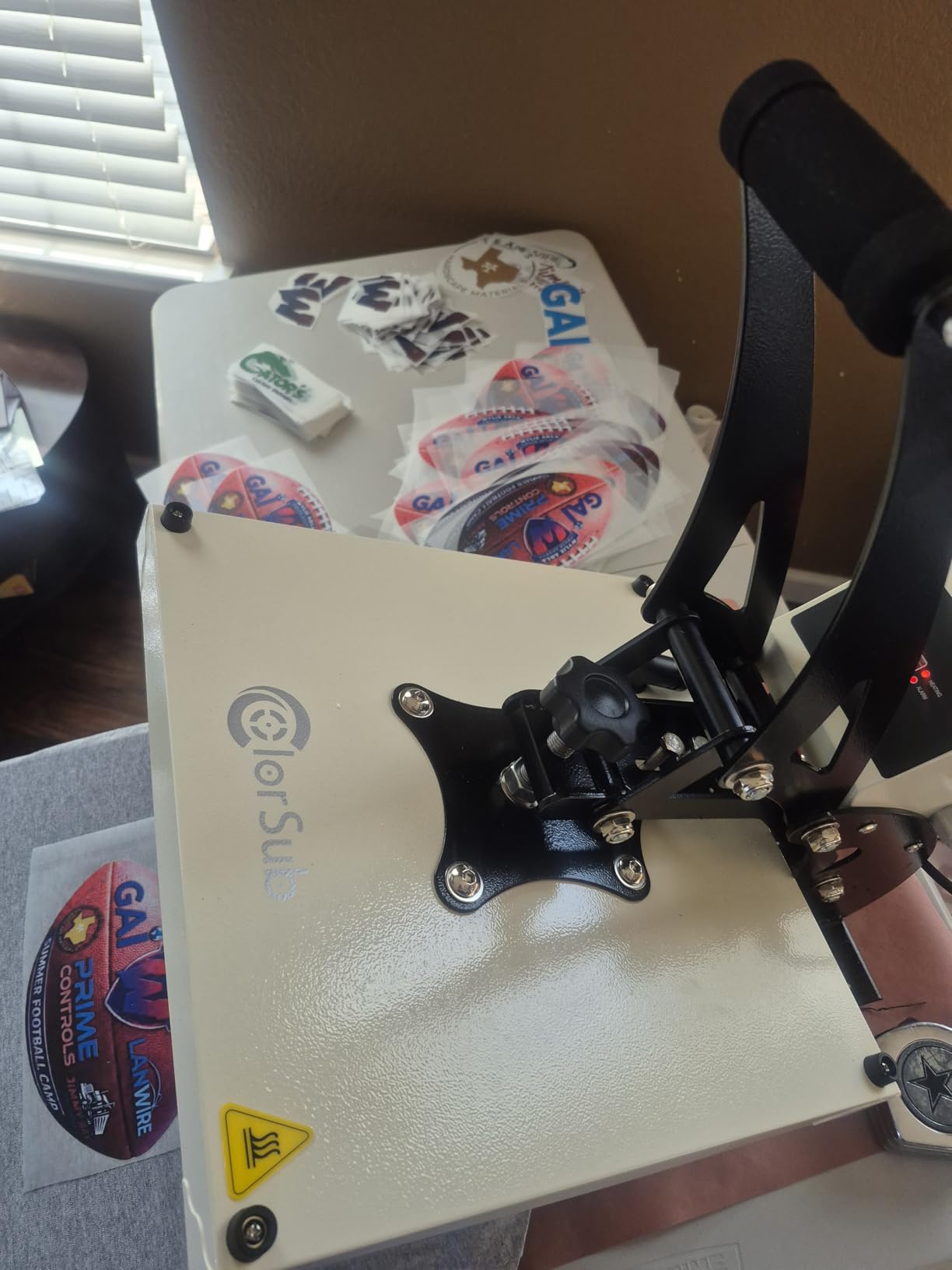 ColorSub 15x15 Heat Press for T-Shirt with Slide Out Drawer, Sublimation Heat Press Machine, Teal customer photo 1