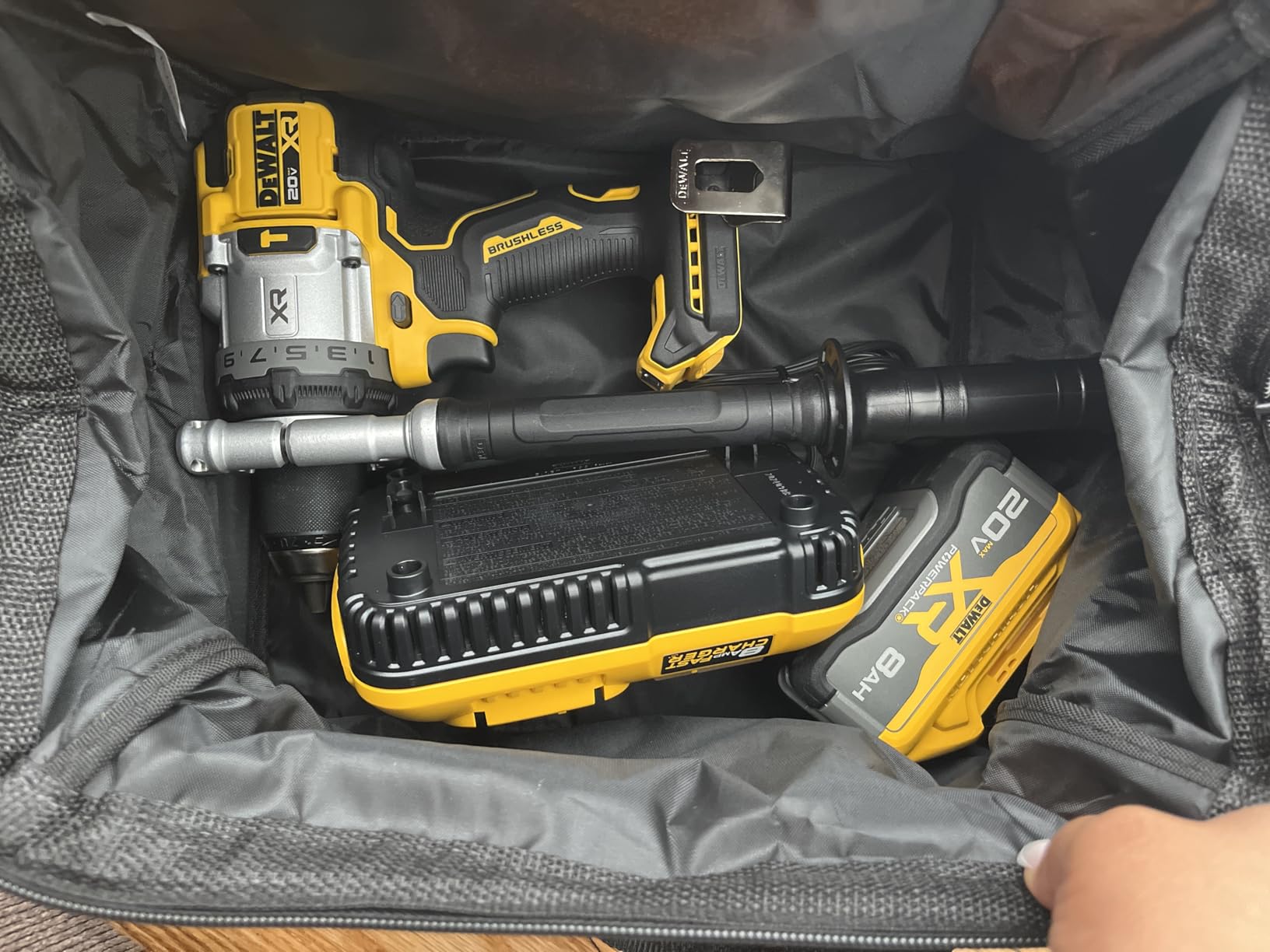 DEWALT 20V MAX XR 1/2 Inch Brushless Cordless Hammer Drill Kit with 8AH Battery and Charger, 3 Speed (DCD1007WW1) customer photo 2