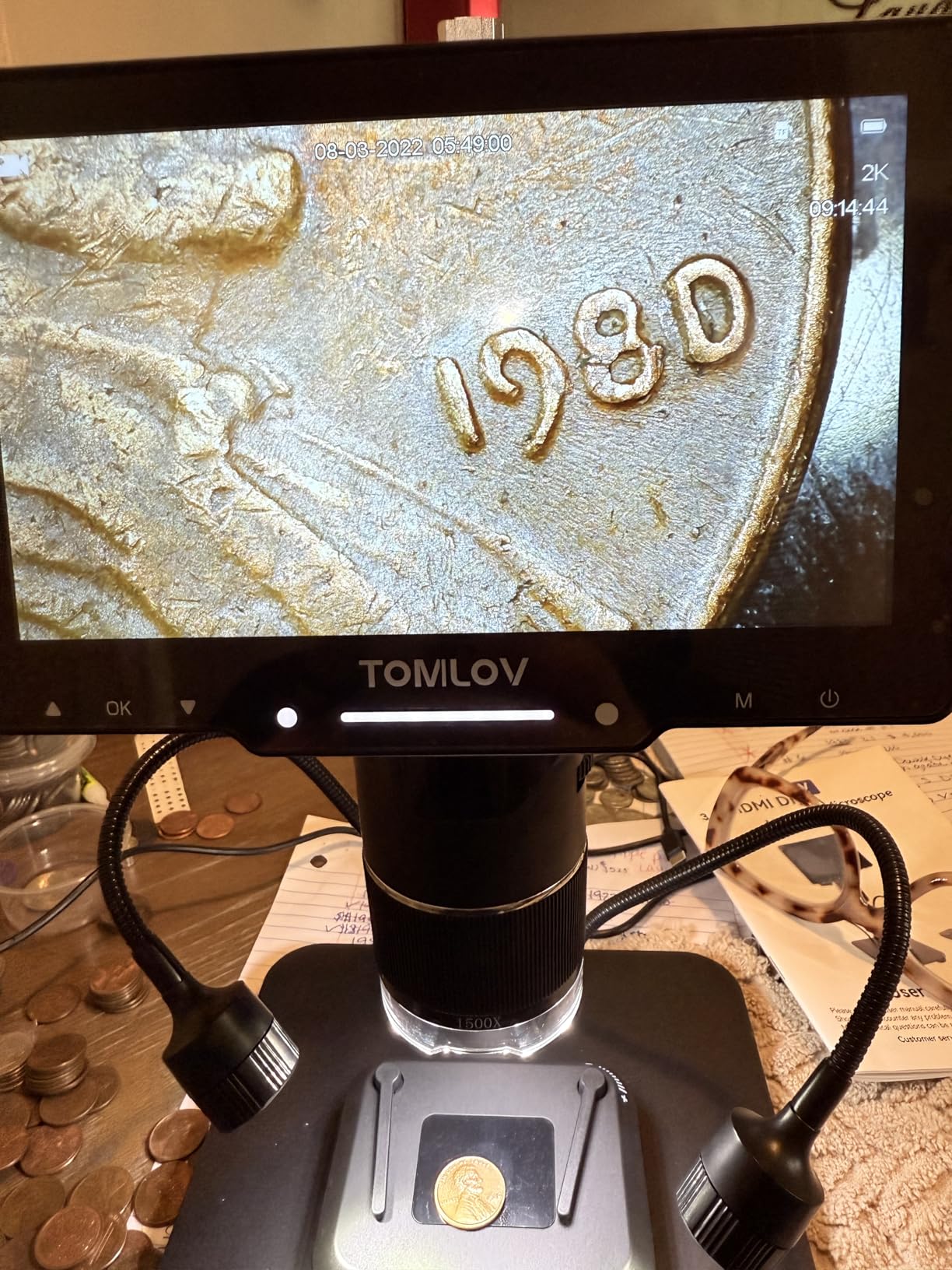 TOMLOV TriL110 3-Lens Digital Microscope: 10.1