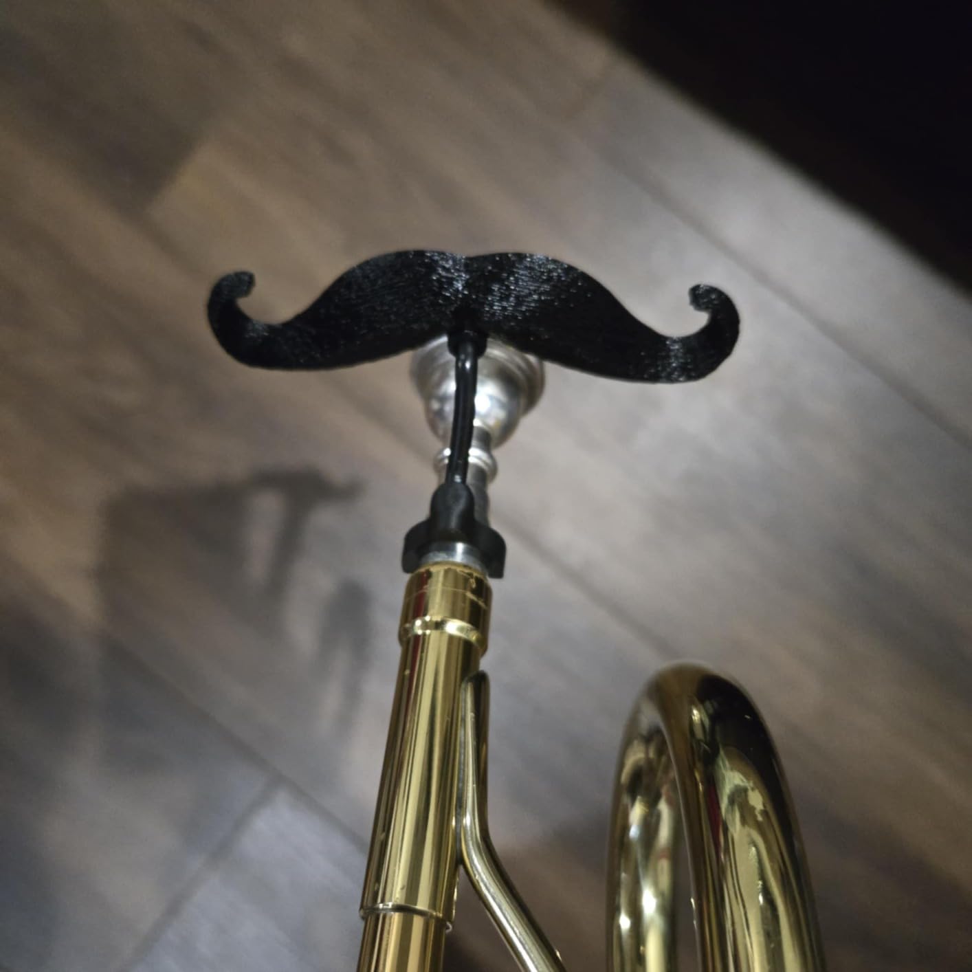 The Original Brasstache 2.0 - New (2024) Clip-on XL Mustache for Brass Mouthpiece, Gift Accessory for Trumpet, Trombone, French Horn, Tuba, Baritone, Euphonium Players (Tuba) customer photo 1