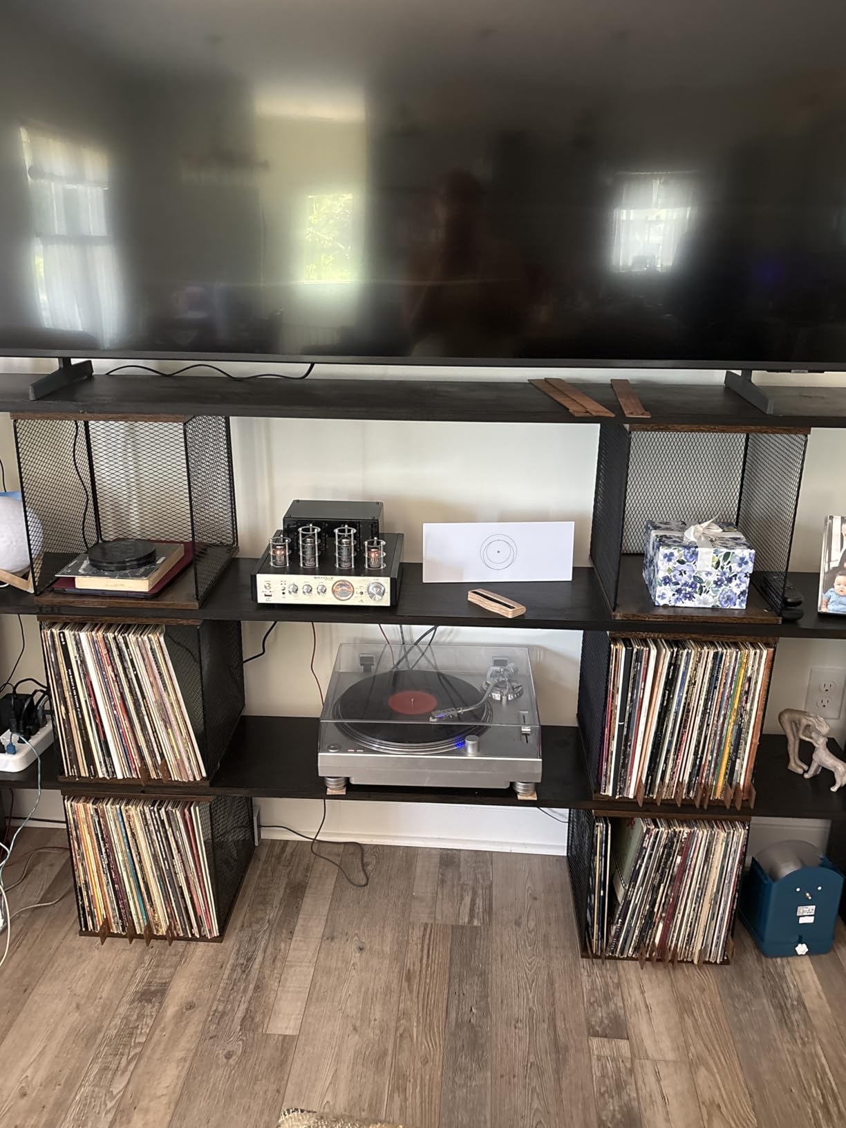 Dmevkic 3 Cube Vinyl Record Storage DIY Stackable 120-150 Records Visualize Album Storage Record Storage Crate customer photo 1