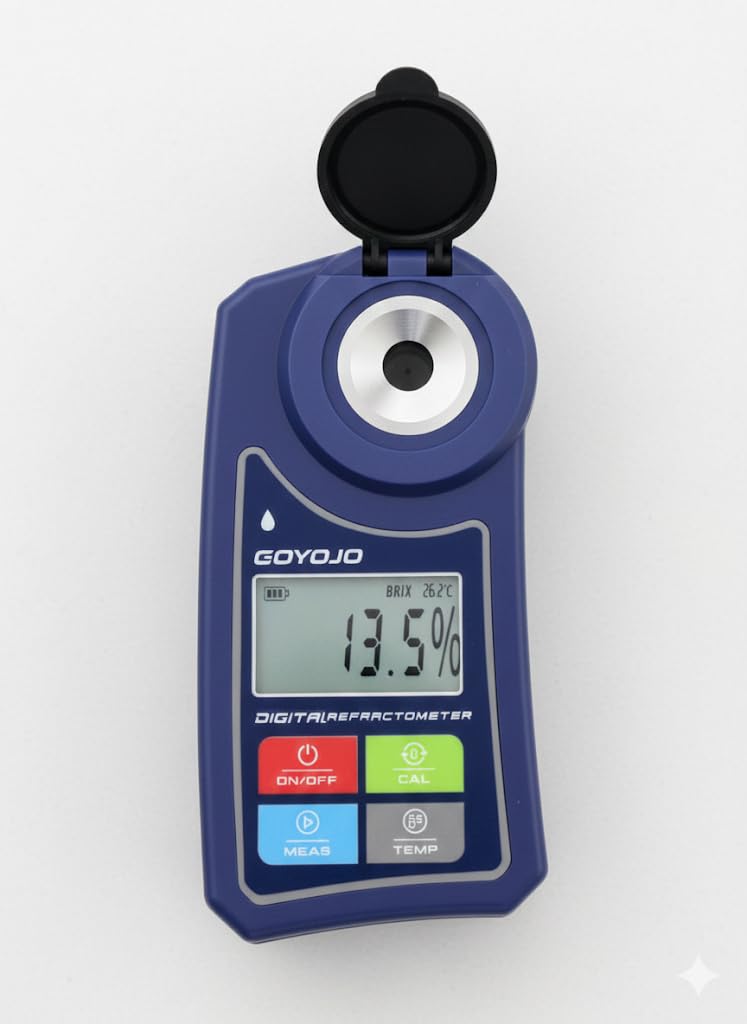 Digital Brix Refractometer GOYOJO Brix Meter Lab Refractometer ±0.5 Brix/1℃ Accuracy, 0-55% Range with ATC for Fruits Juices, Beer, Wine, Coffee & Liquid Sugar Content Test customer photo 1