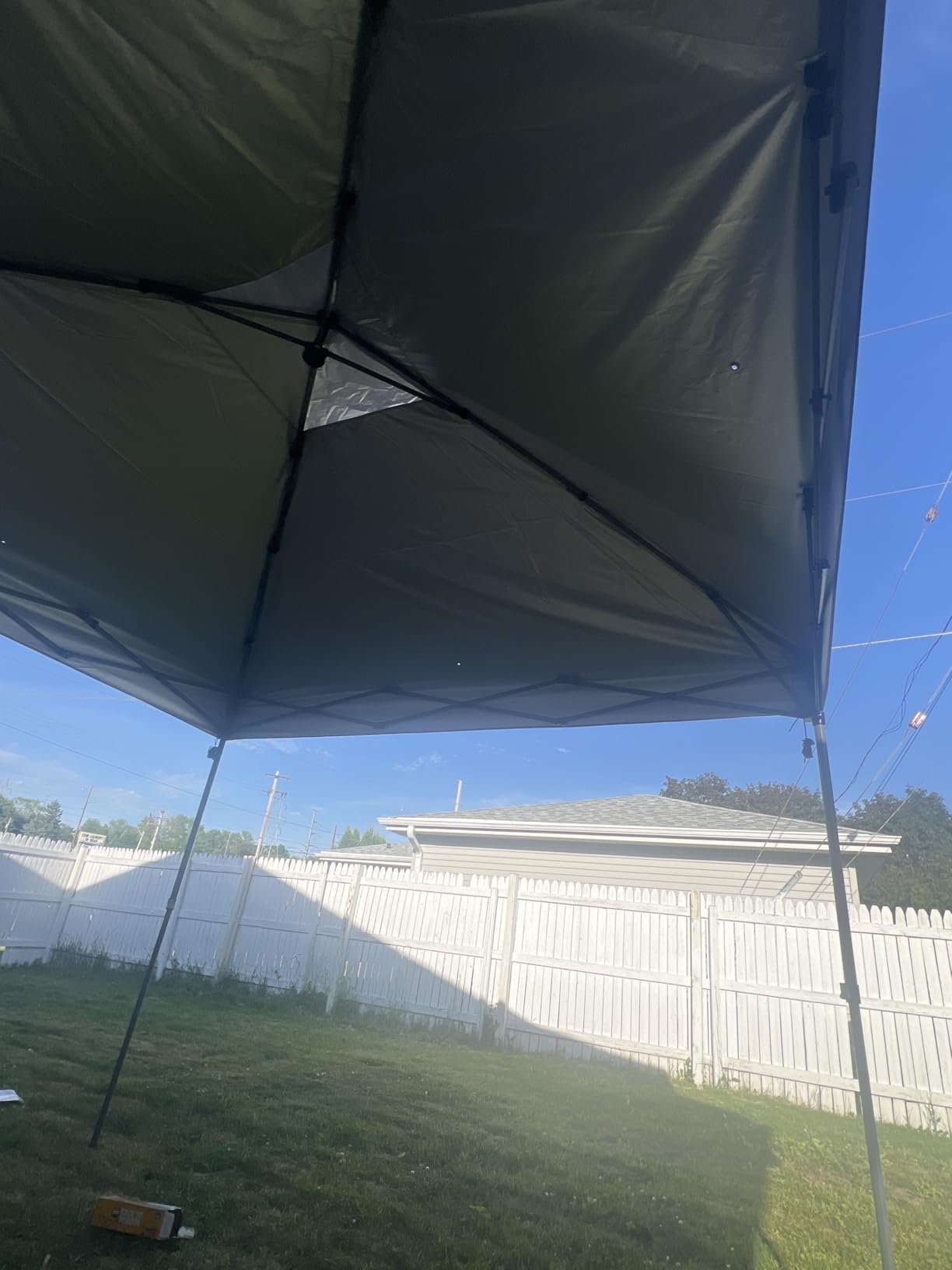 PHI VILLA 10x10 Pop Up Canopy Tent - One Push Setup, Instant Shade Tent with Vented Roof for Beach & Events - Includes Storage Bag, Sandbags, Stakes & Ropes (Blue) customer photo 2