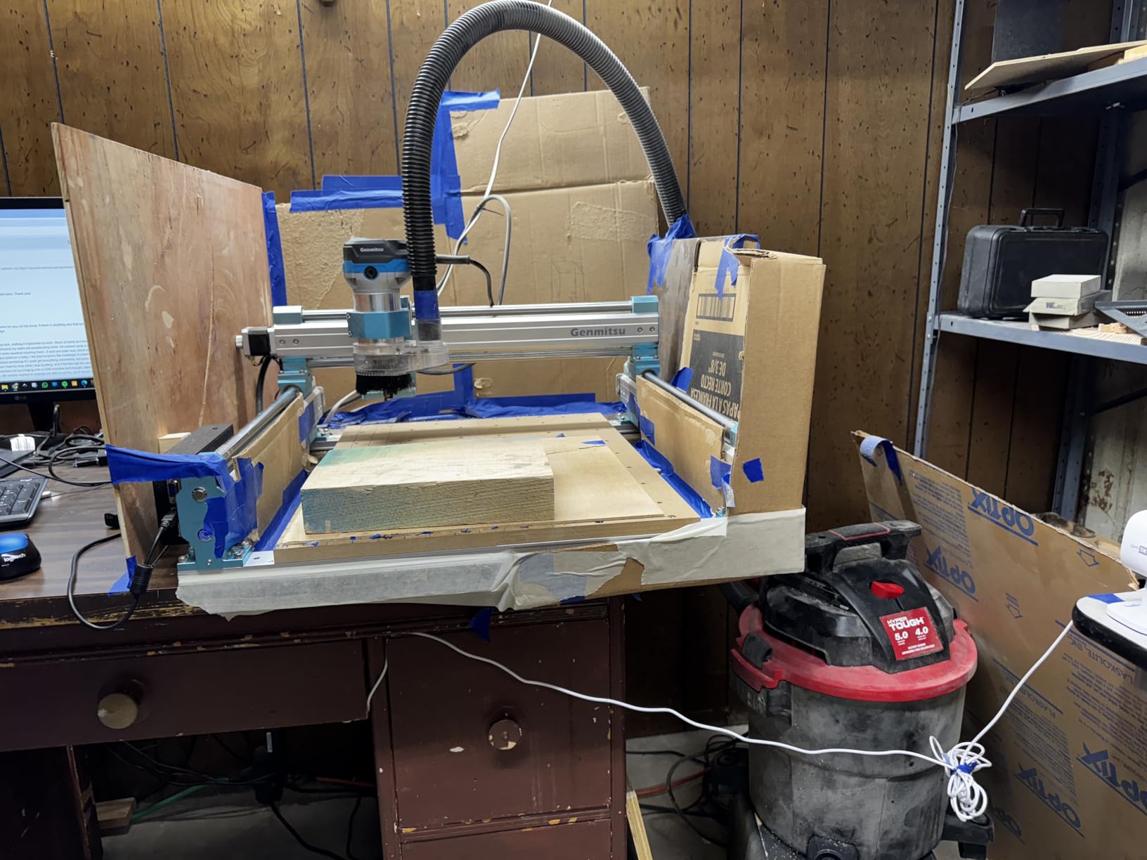 SainSmart Genmitsu Rotary Module Kit for Prover XL 4030 V2 CNC Router Machine with NEMA23 Planetary Geared Stepper Motor, 4 Jaw Chuck, 10:1 Speed Reducer, Clamped Range 15-275mm customer photo 1