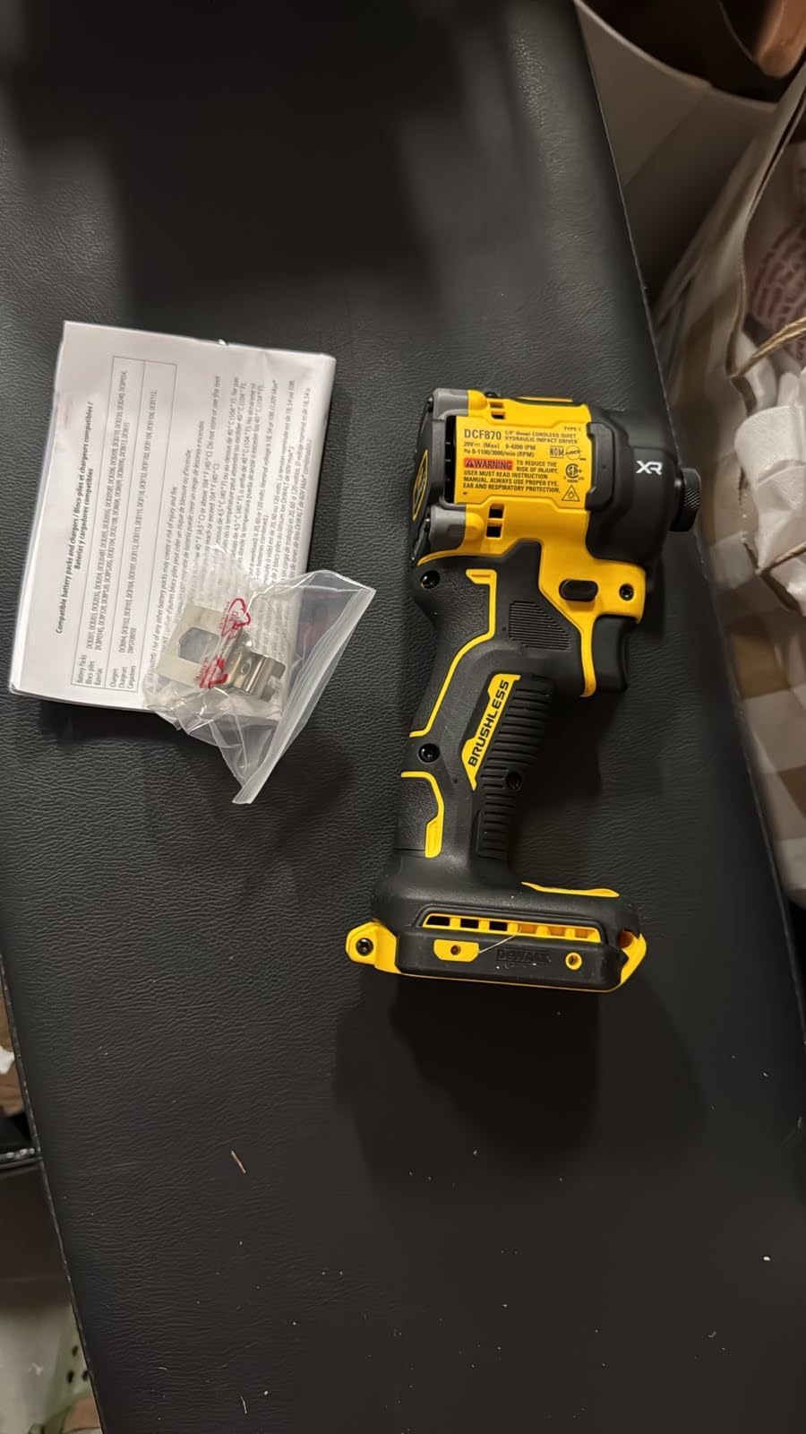 DEWALT 20V MAX 1/4 Inch Hydraulic Impact Driver, Quiet, Brushless Cordless XR Extreme Runtime, LED Halo Ring, Tool Only (DCF870B) customer photo 1