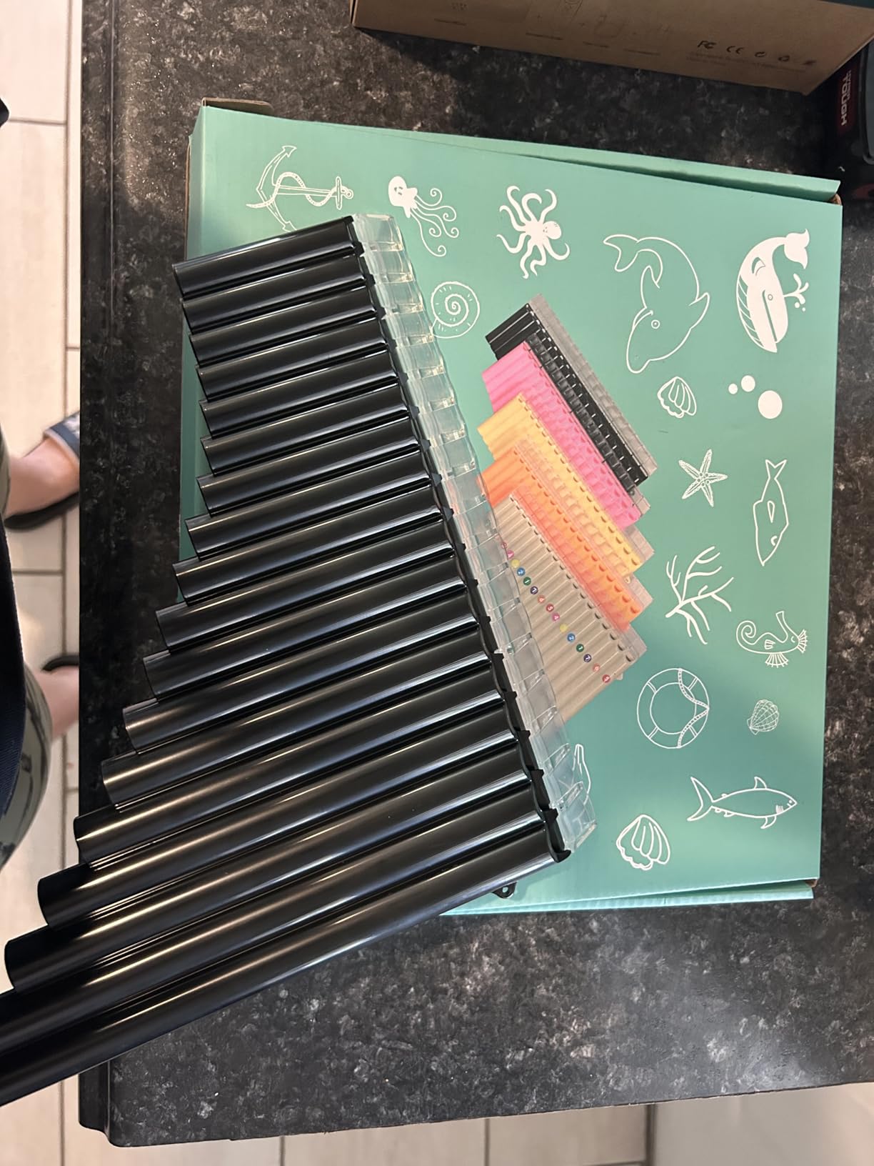 18 Pipes Pan Flute C Key - Instrument Design for Easy Play, Perfect for Students and Learning-Beginner-Friendly (Black) customer photo 2