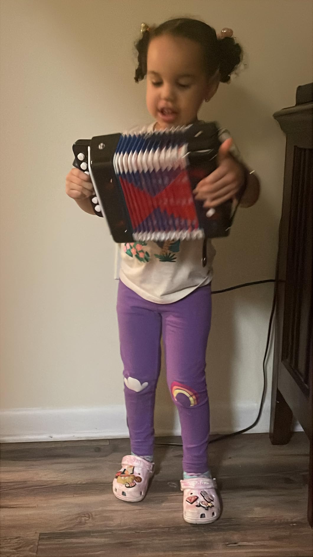 Lotkey 17 Key Piano Accordion, 8 Bass Kids Accordion, Celluloid Body, Metal Cover Accordions Louder Clearer Timbre Than Plastic, Lightweight Design for Children, Beginners to Practice (Azure Blue) customer photo 1