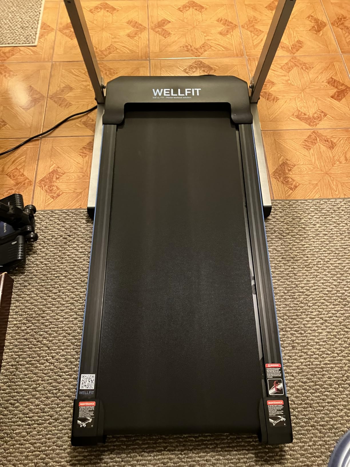 WELLFIT Home Treadmills 400+LBS Capacity, 4.0HP Heavy Duty Treadmill 15% Auto Incline Climb Running, Foldable Treadmill with Handrail, Wide Belt 18*43 in, 95% Pre-installed customer photo 1