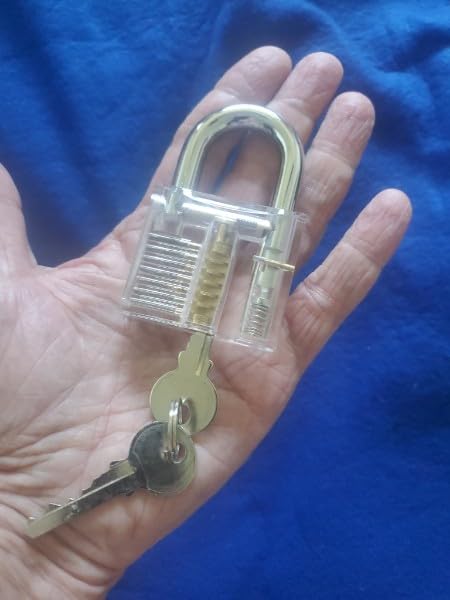 Summit Doorware Transparent Padlock for Educational Training & Locksport Puzzle - Clear Body with TRI-5D Keyway customer photo 1
