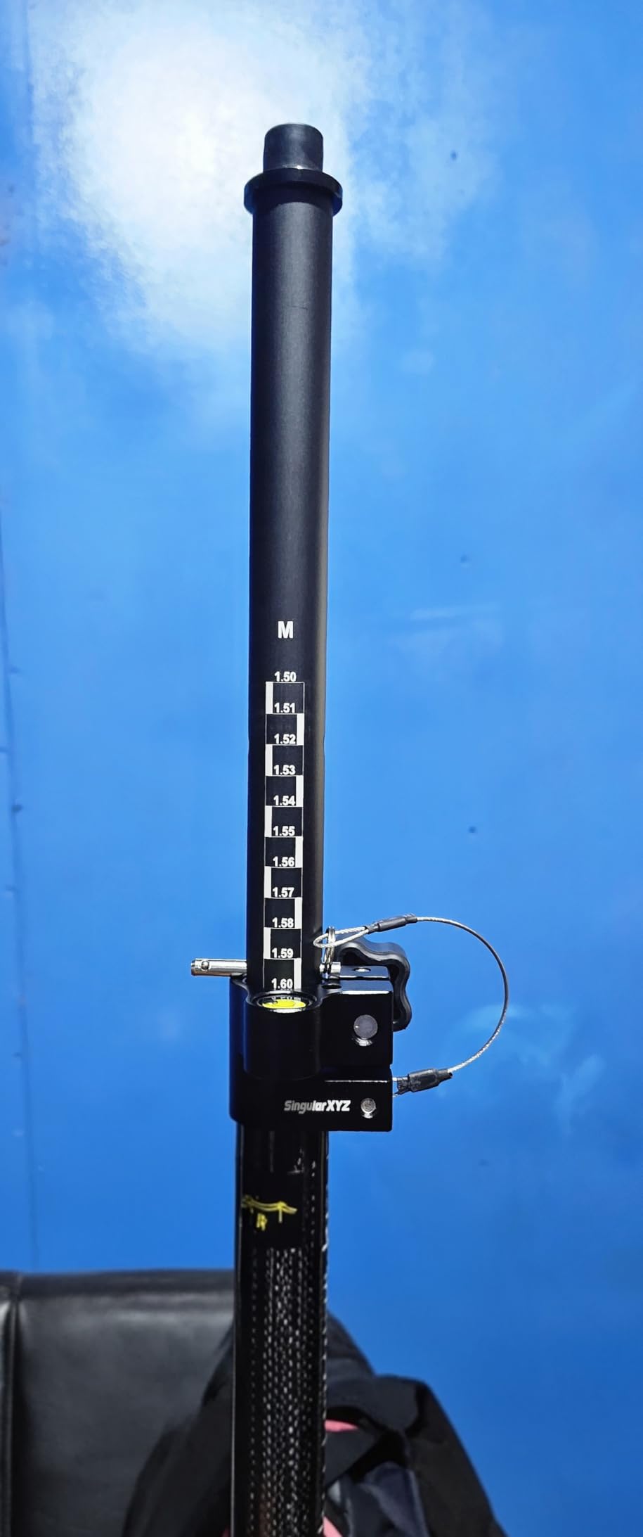 4.65m/15.25FT Aluminum Prism Pole - Dual Scale, Quick Release Clamp & 40-Minute Bubble Level, Survey GPS Pole for GPS/GNSS/Total Stations customer photo 2