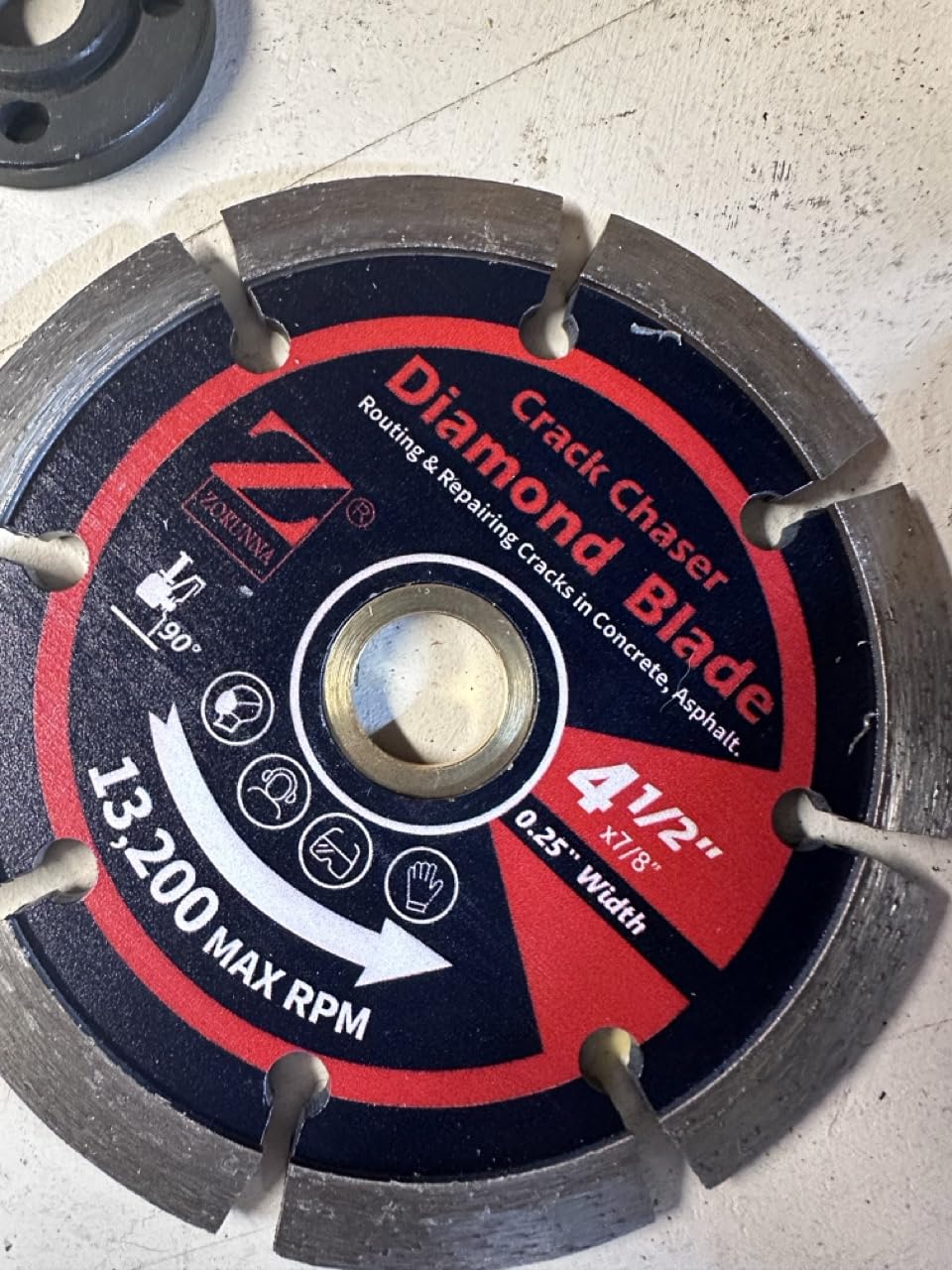 ZORUNNA Diamond Crack Chaser Blade for Concrete 4.5