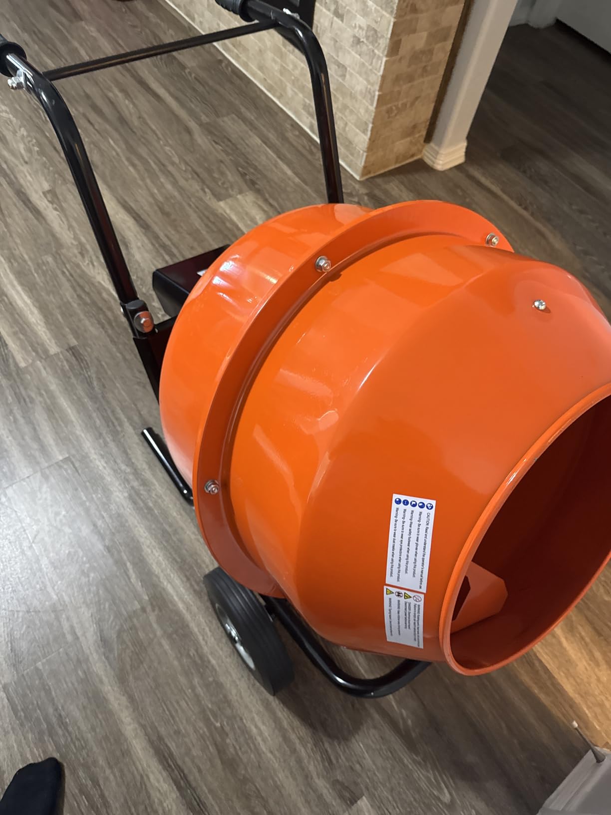SPECRAFT Electric Cement Mixer, 4.9 Cu.Ft Portable Concrete Mixer | Durable Mixing Drum Wheelbarrow Design 375W 110V Motor Mortar Stucco Feed Residential Construction Farm Garden Use customer photo 1