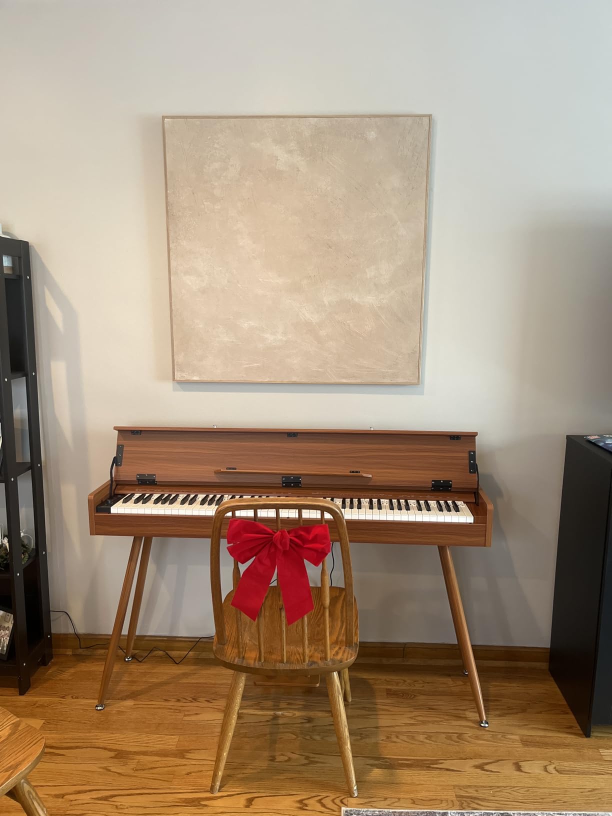 Eastar EUP-100 Digital Piano 88 Key Weighted Keyboard Full Size, Home Digital Piano with Cover, Headphone, Three-Pedal, Wireless MIDI and Recording, Retro Wood customer photo 2