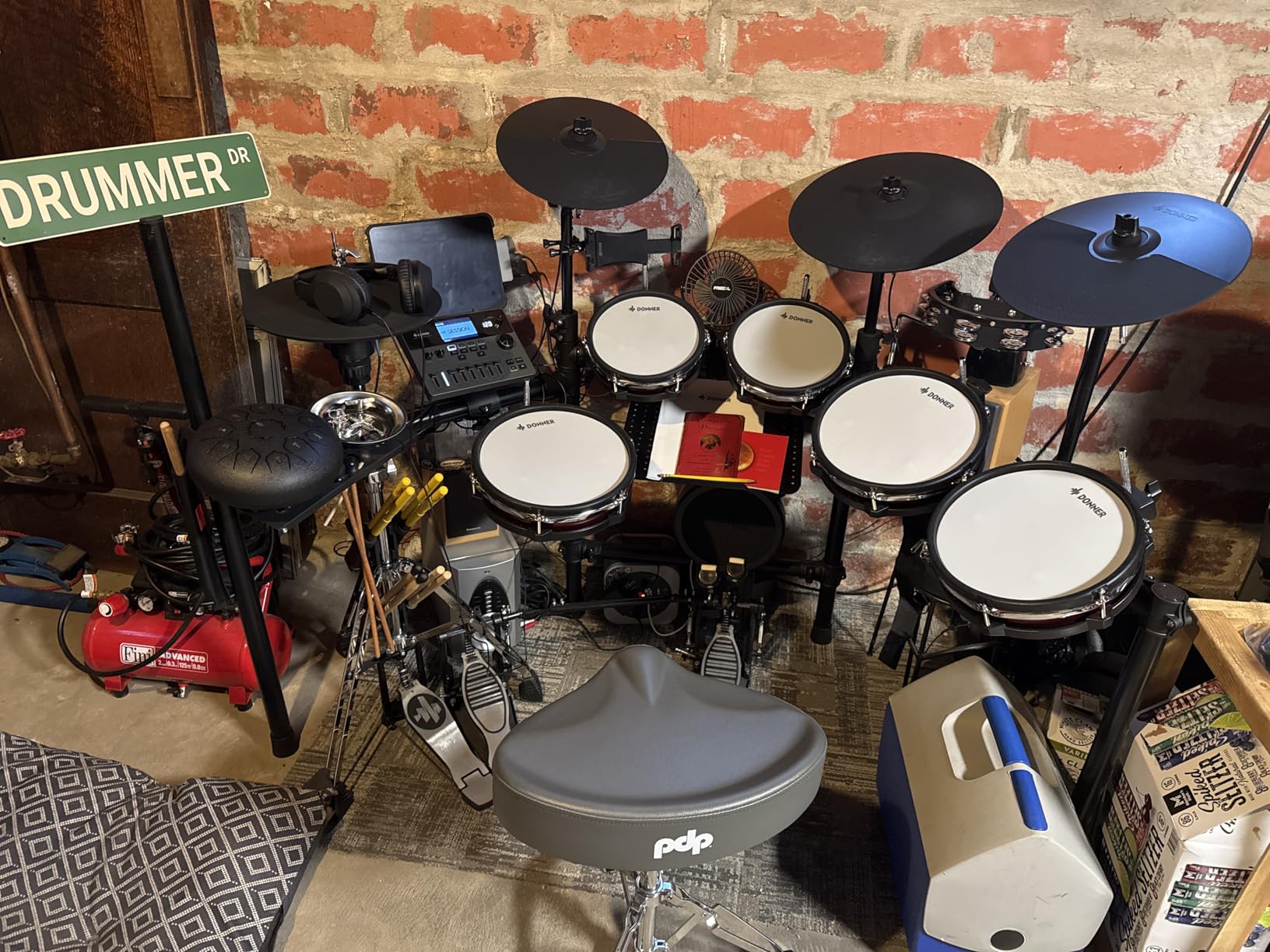 Donner DED-300 Pro Electronic Drum Kit Adult, Professional Full Size 6-Drum & 3-Cymbal Setup, 12