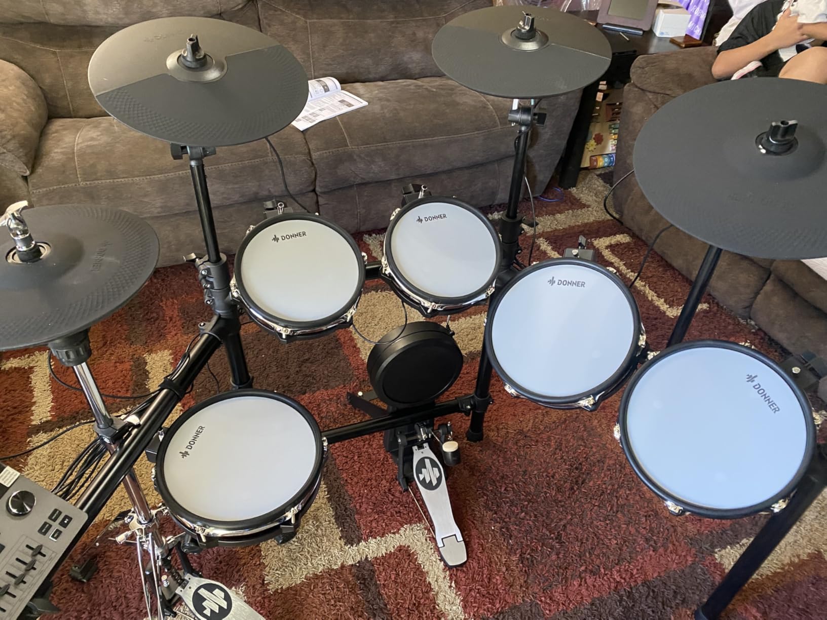Donner DED-300 Pro Electronic Drum Kit Adult, Professional Full Size 6-Drum & 3-Cymbal Setup, 12
