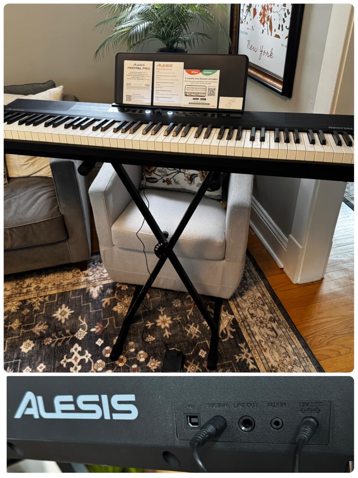 Alesis Recital Pro MKII 88-Key Digital Piano with Weighted Hammer-Action Keys, Speakers, 25 Sounds, USB MIDI and Audio, Sustain Pedal, Skoove and Melodics Piano Lessons customer photo 1