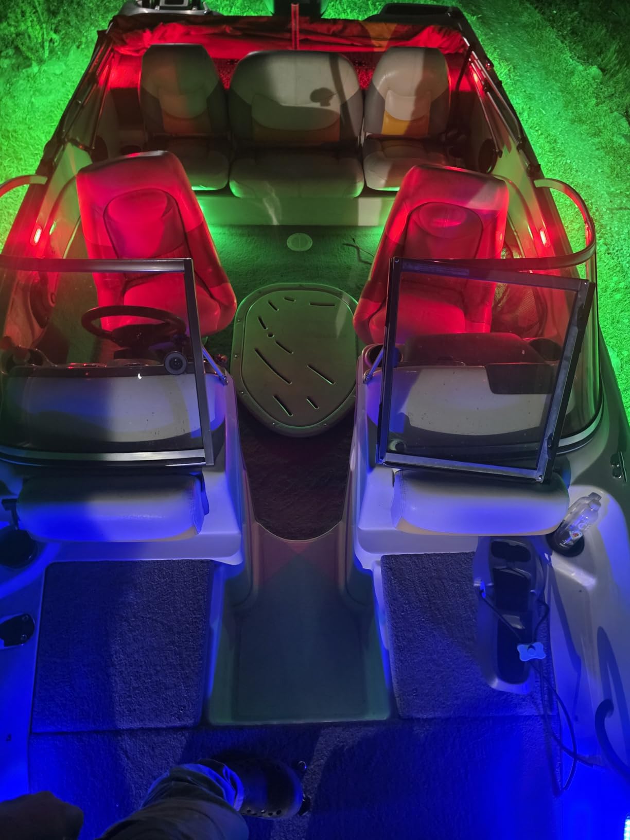 RGBW Boat LED Courtesy Light 12V 4PCS, 8 Inches Marine Courtesy Light Strip, IP67 Waterproof Boat Cabin Lights Interior Lighting for Pontoon Sailboat Bass Yacht Kayak customer photo 1
