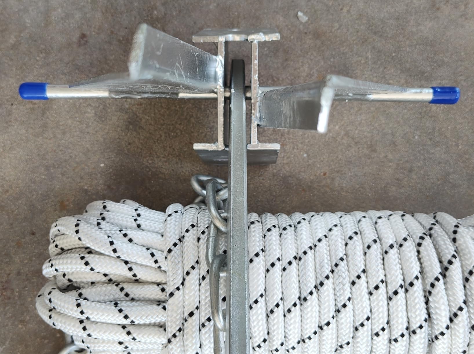 Heavy Duty Boat Anchor Kit, 5/8/10/13/18/25 lb Galvanized Danforth Anchor with Anchor Chain, Shackles and Boat Anchor Rope, Fluke Anchor Kit for Boats Pontoon, Deck, Fishing, and Sail customer photo 2