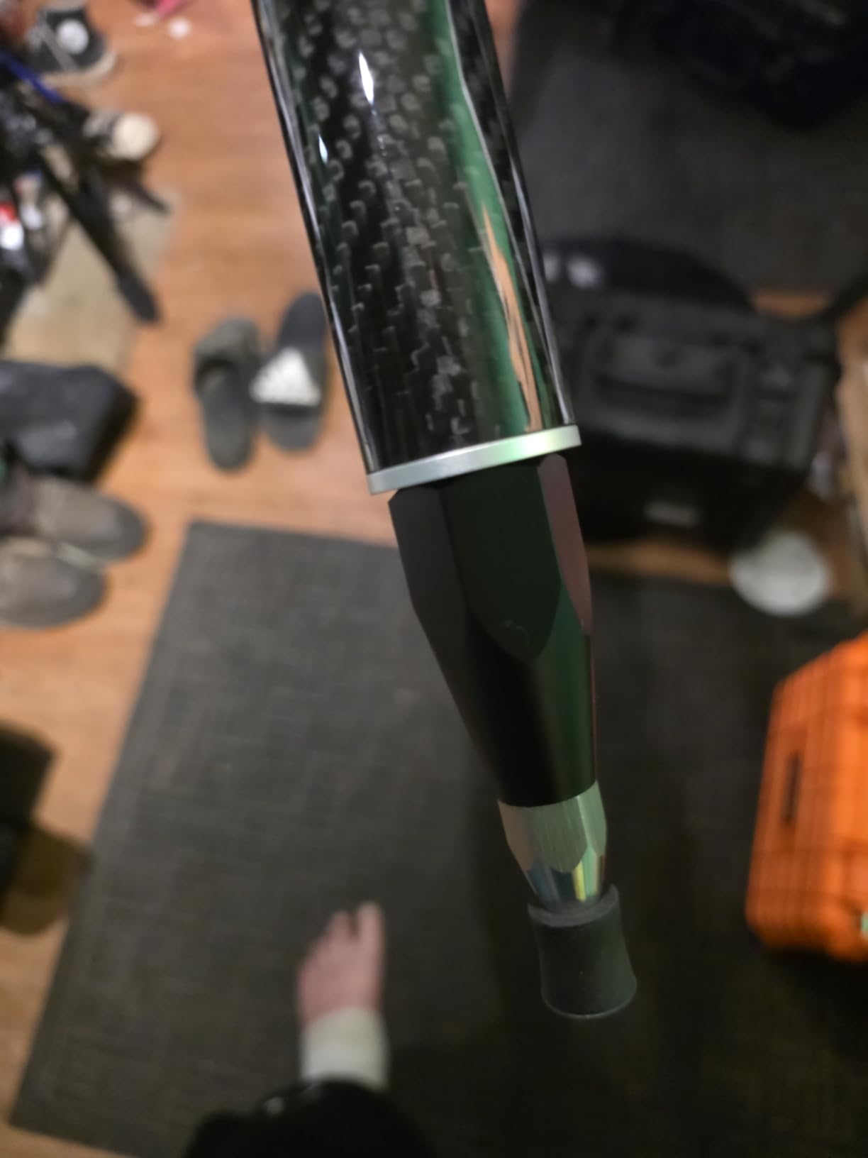 Self-Locking Survey Pole, Carbon Fiber & Aluminum Lightweight GPS Rover Pole, 5/8