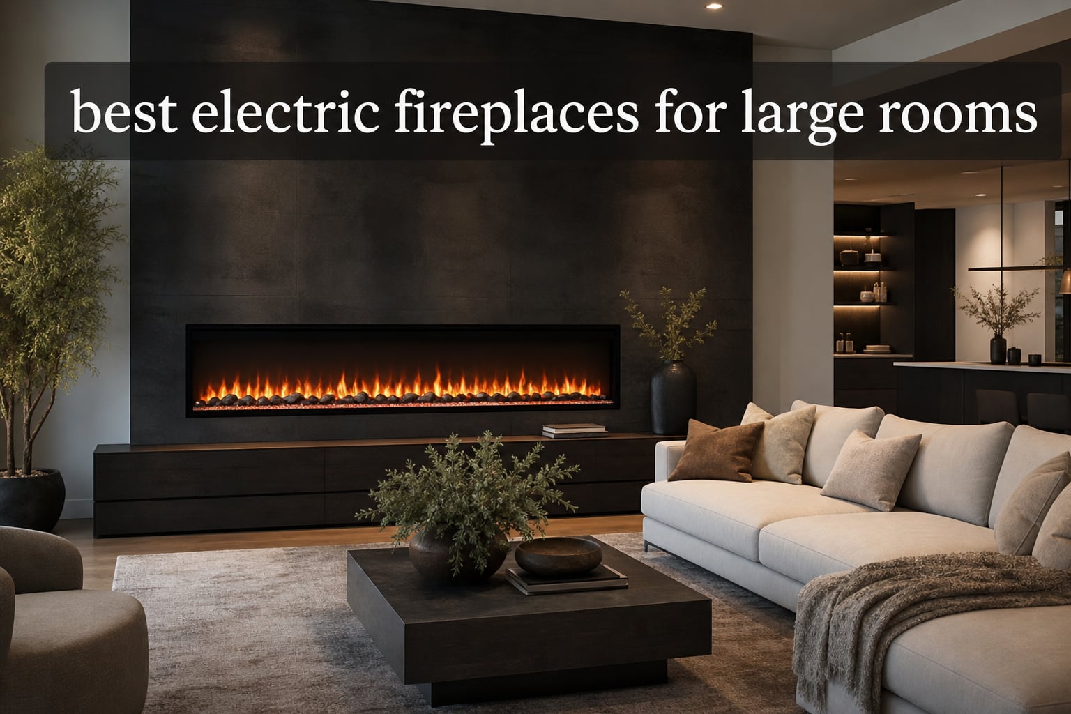 best electric fireplaces for large rooms