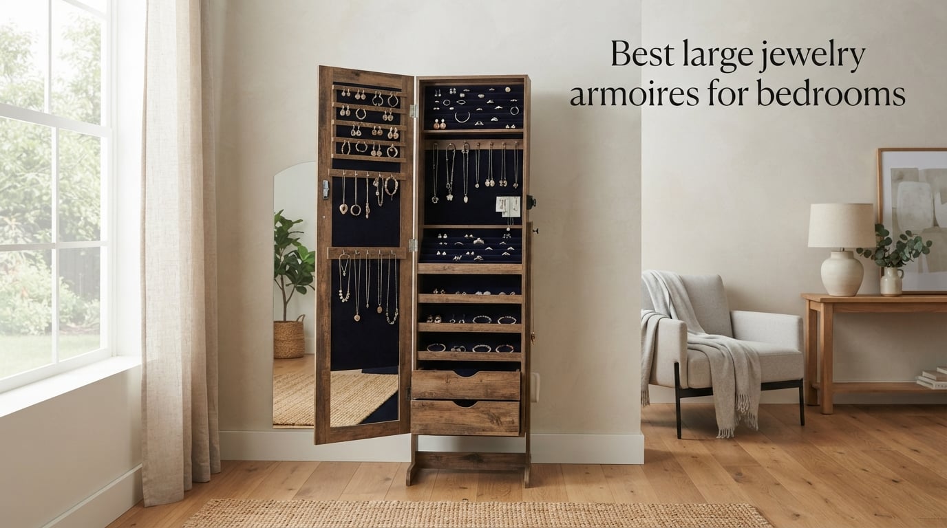 Best large jewelry armoires for bedrooms