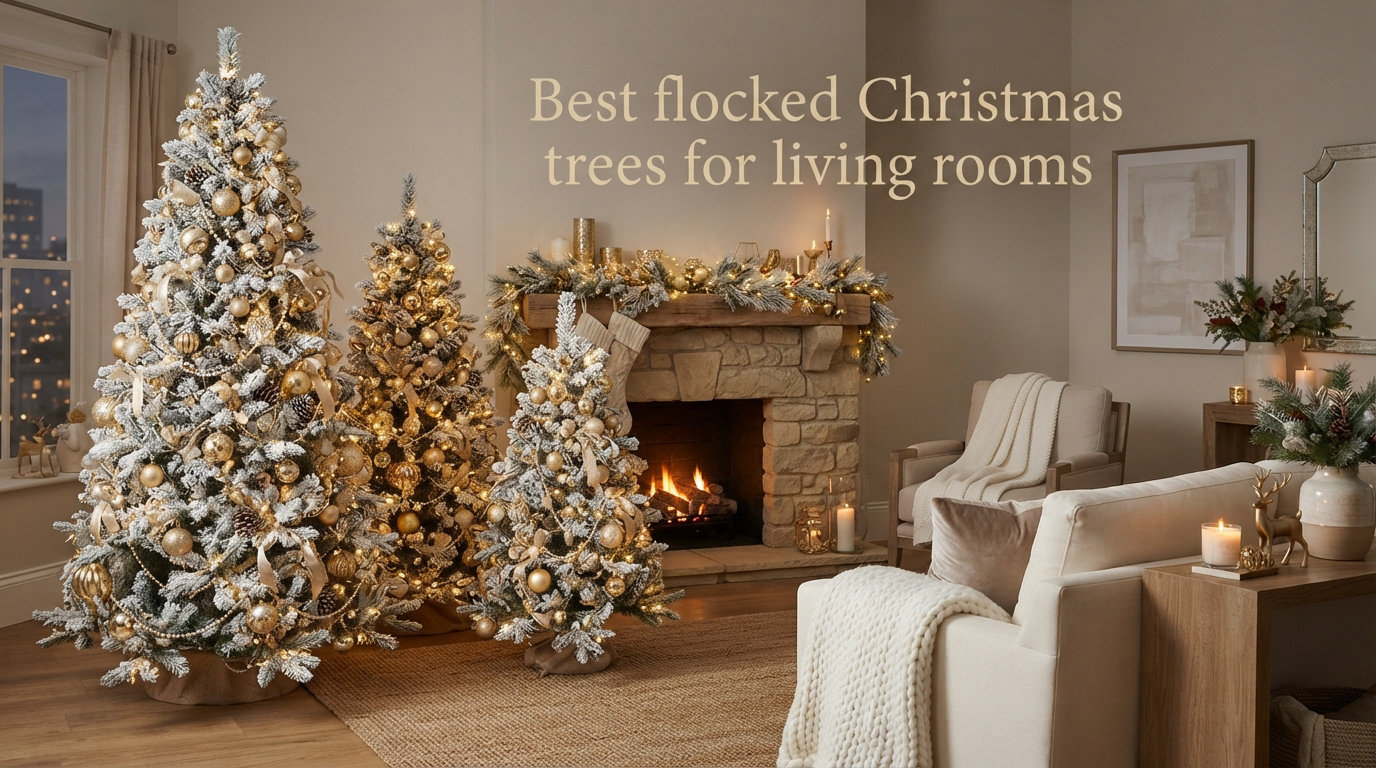 Best flocked Christmas trees for living rooms