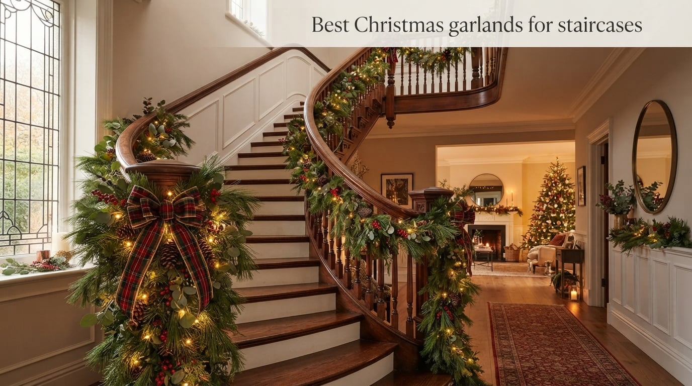 Best Christmas garlands for staircases