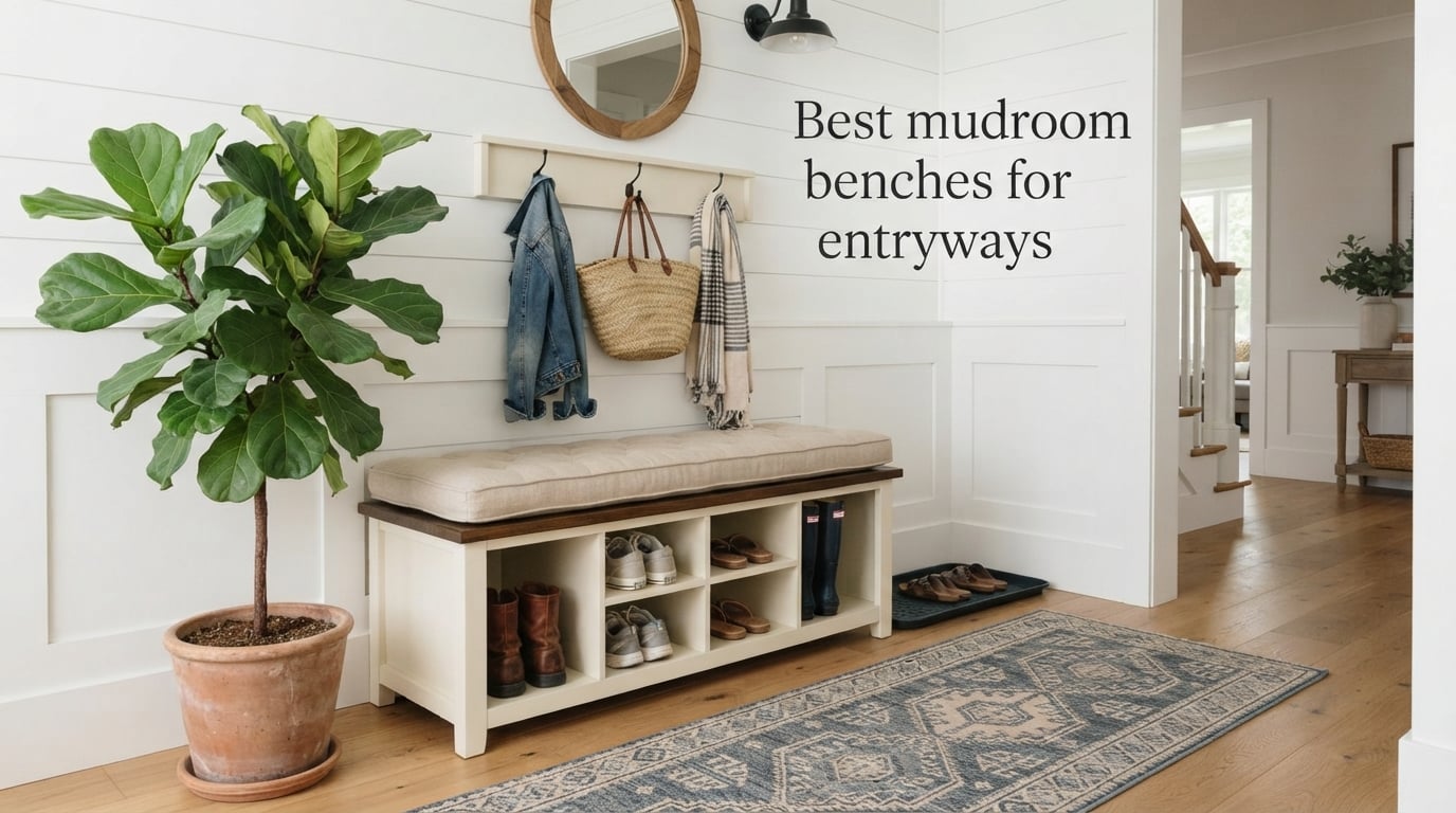 Best mudroom benches for entryways