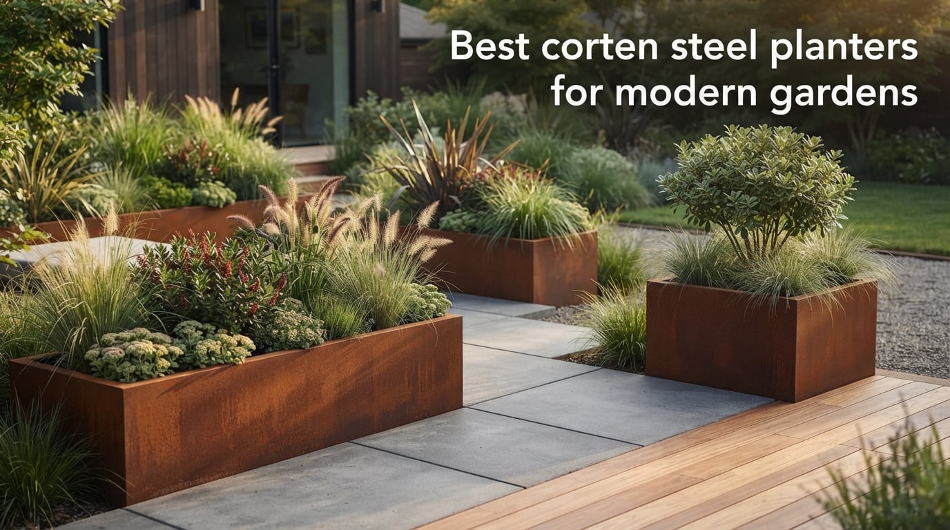 Best corten steel planters for modern gardens