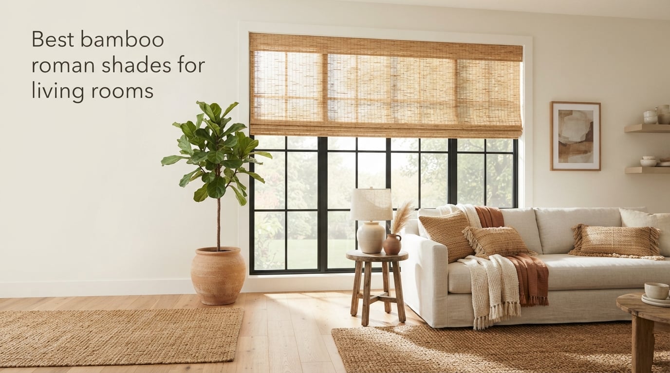 Best bamboo roman shades for living rooms