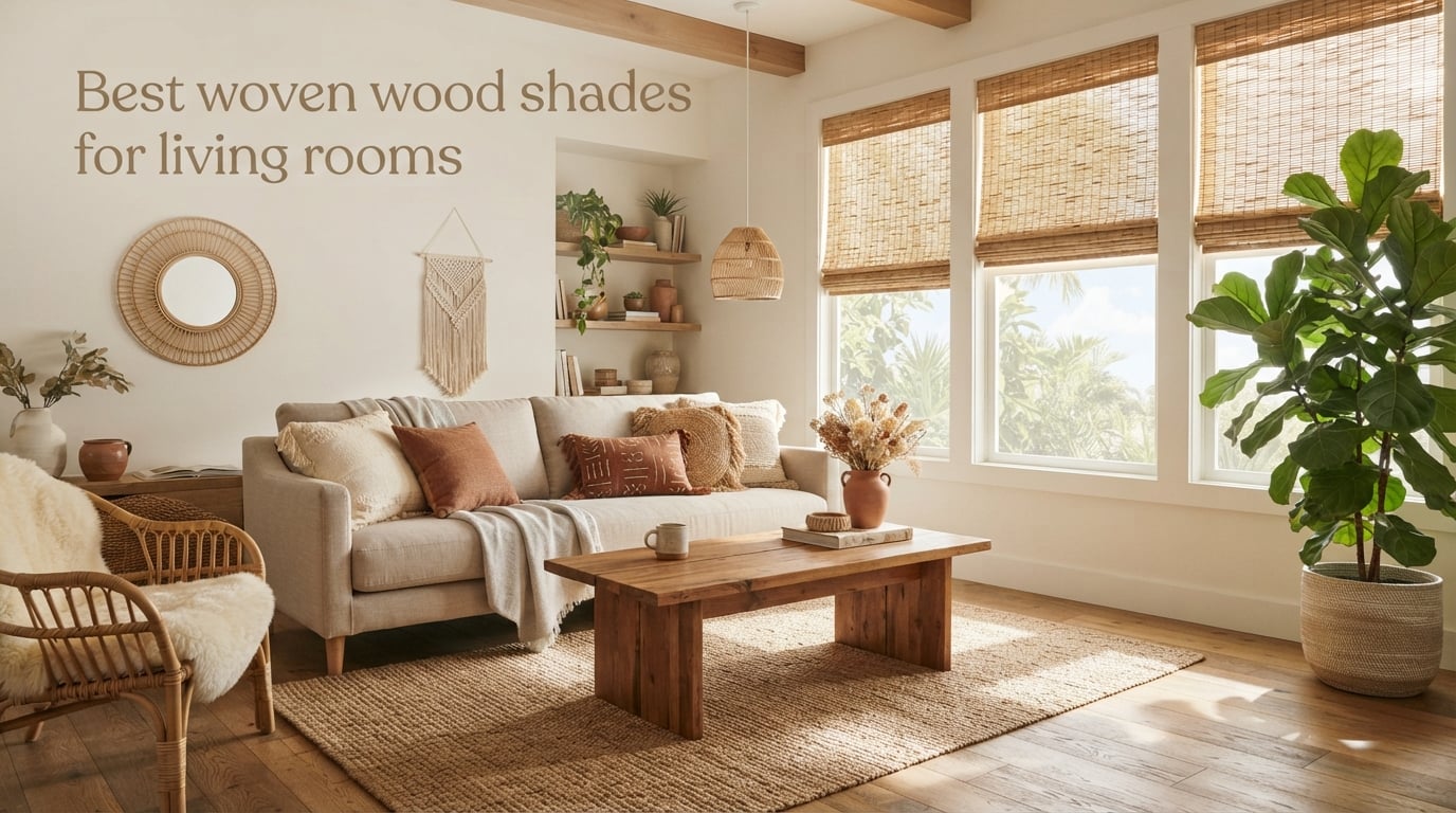 Best woven wood shades for living rooms